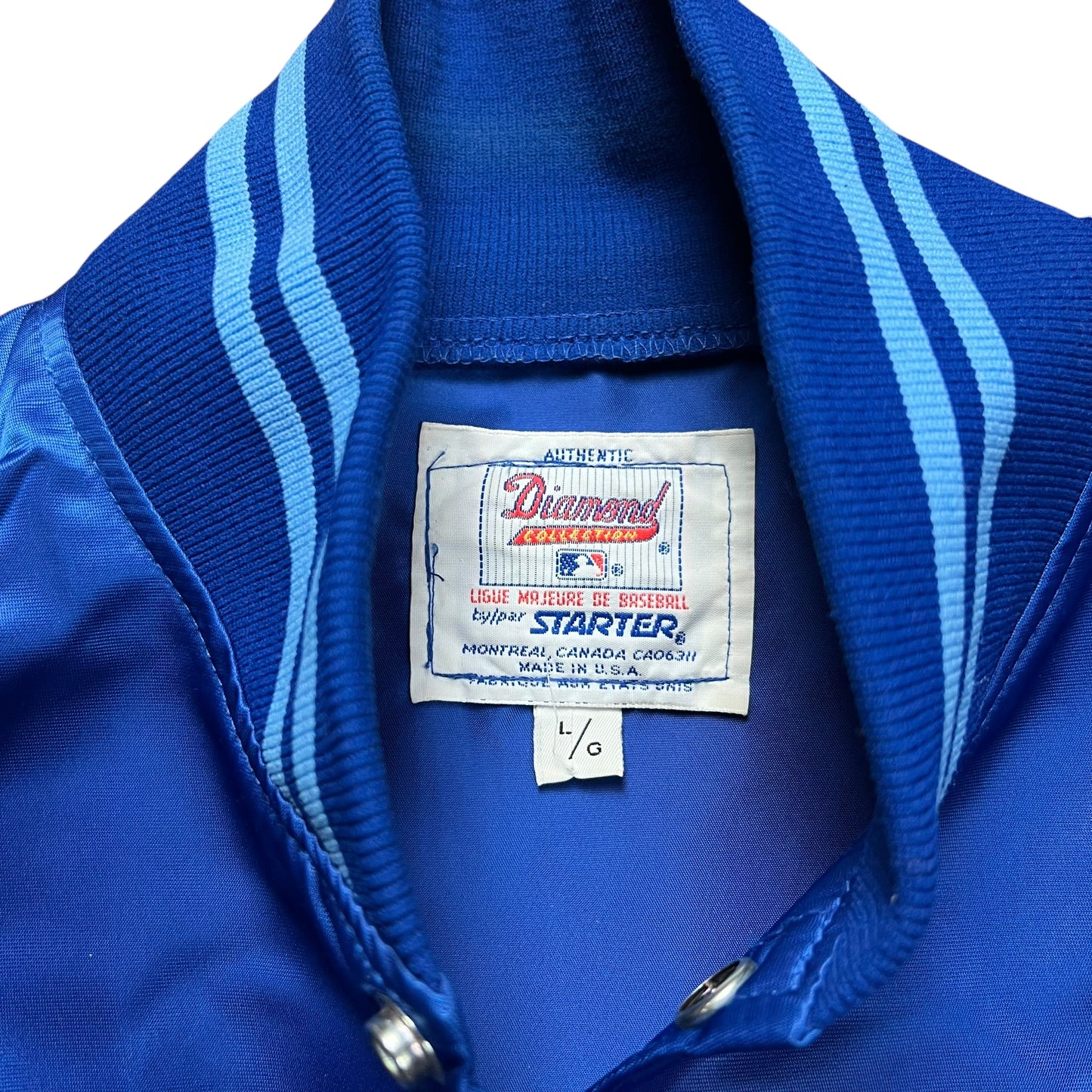 Starter Toronto Blue Jays Satin Bomber Jacket - L