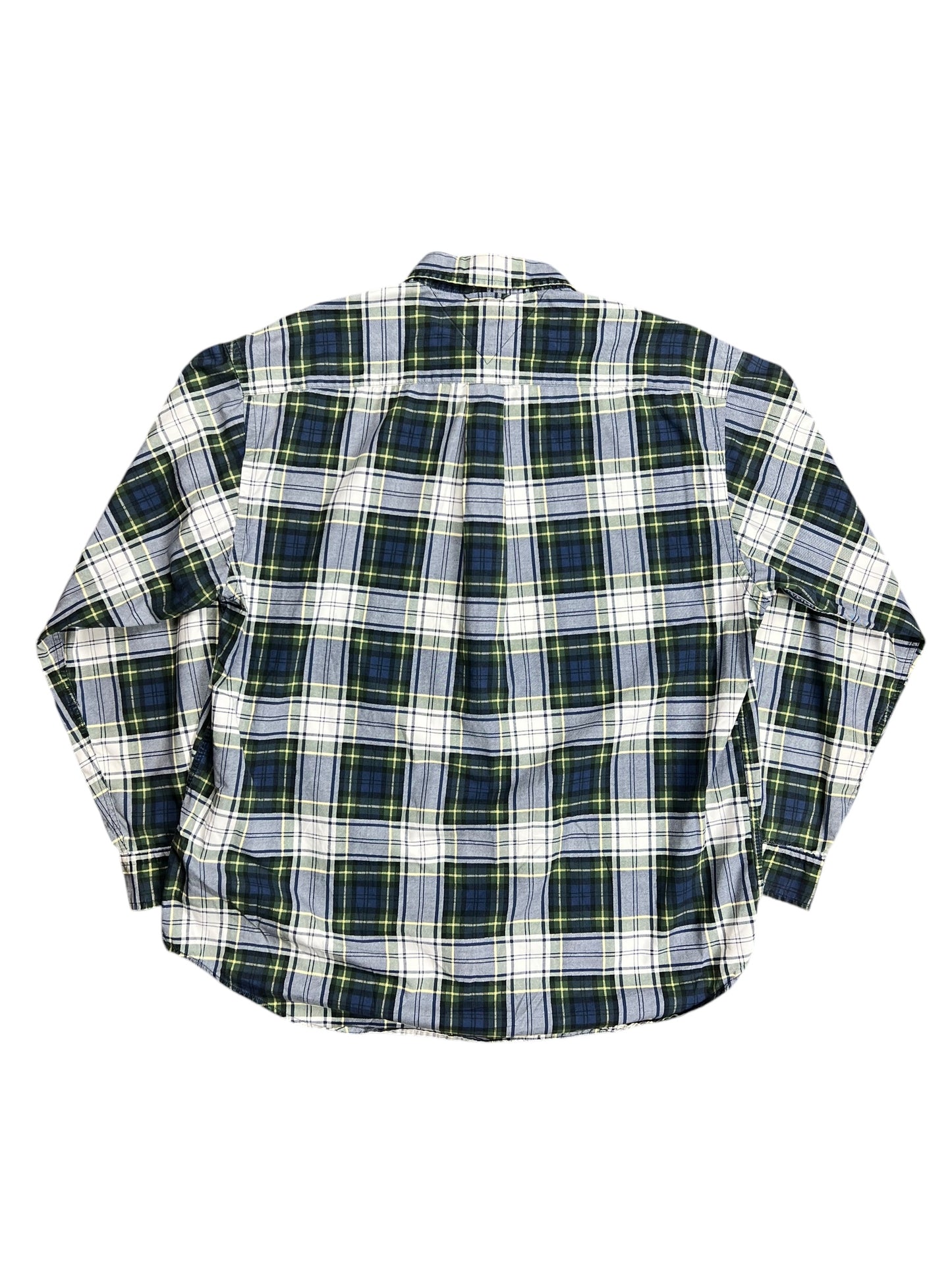 Tommy Hilfiger Green Plaid Button-up Shirt - XL