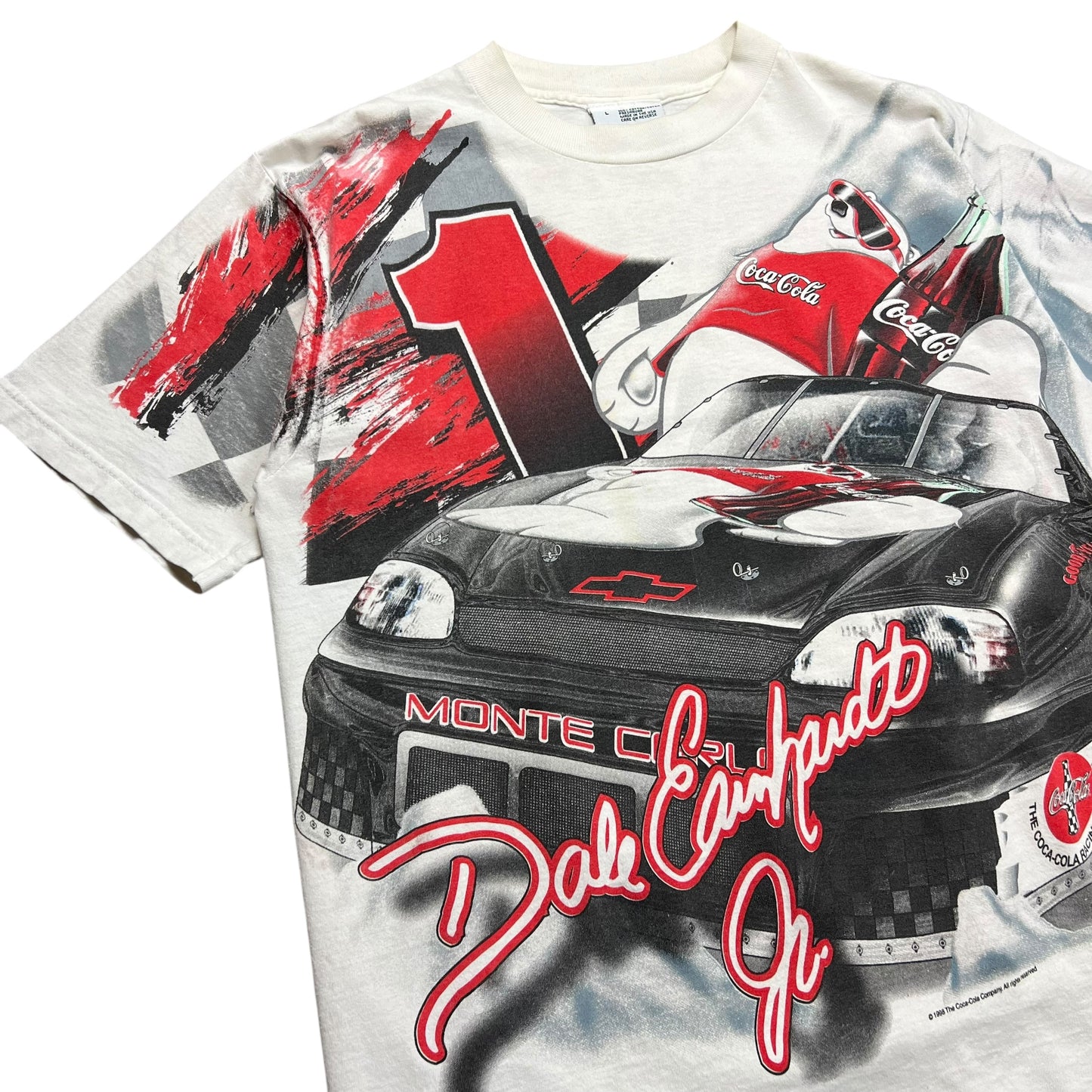 1998 Dale Earnhardt Jr. Coca-Cola AOP T-shirt - L