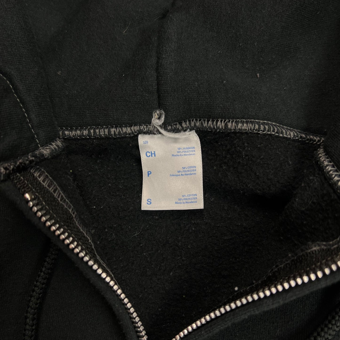 Black Blank Zip-up Hoodie - S