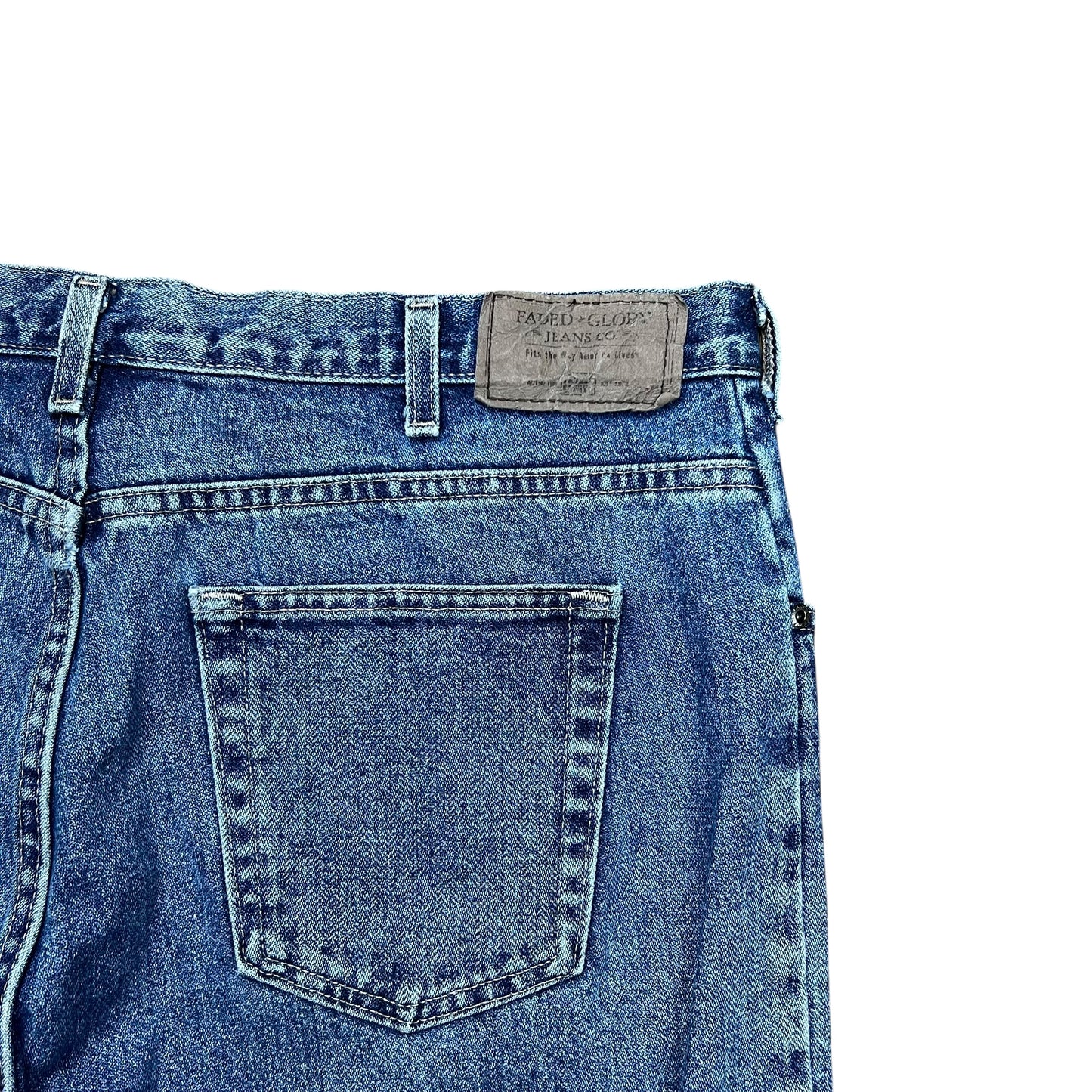 Faded Glory Faded Blue Baggy Jean Shorts - 38"