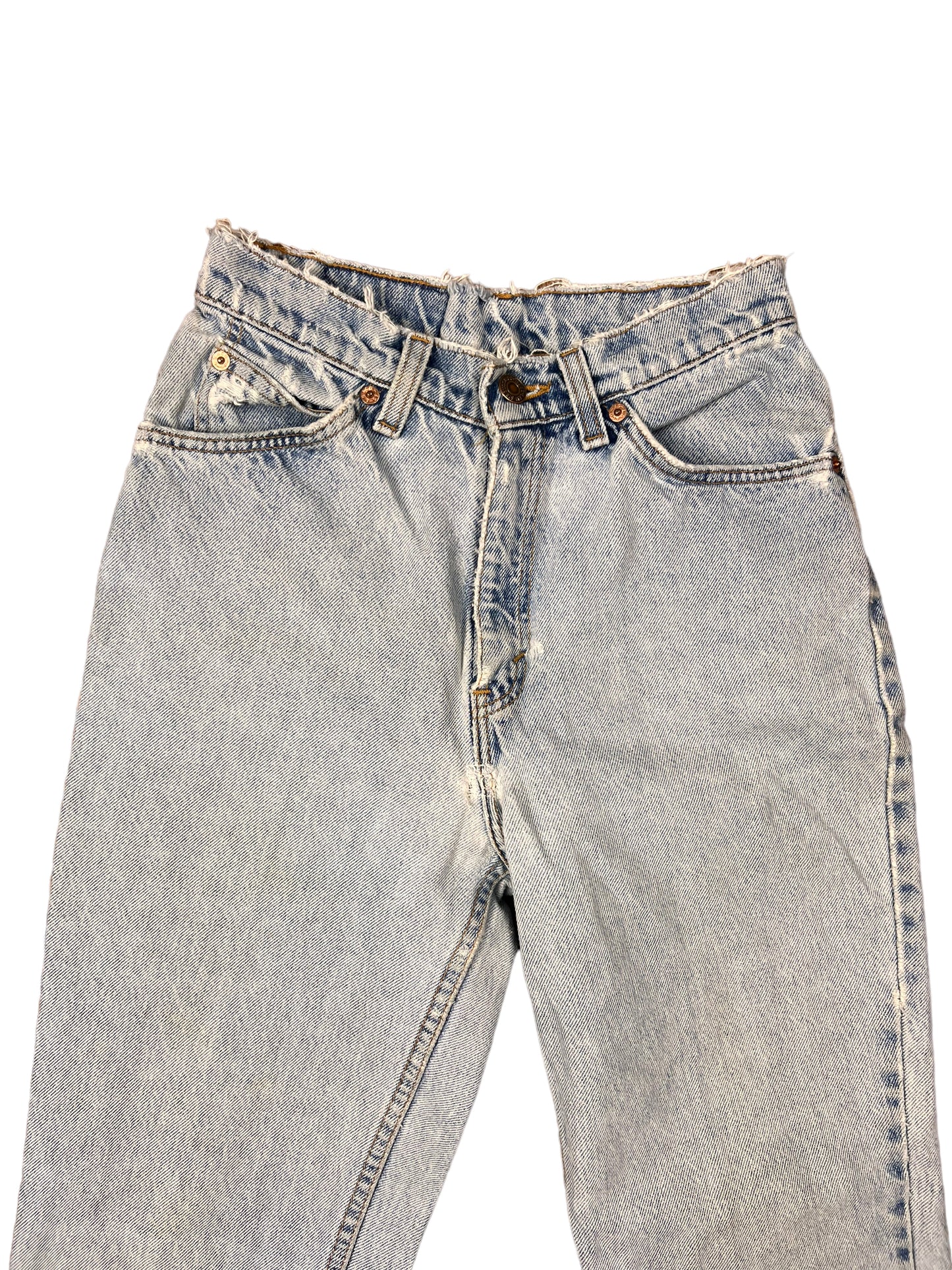 Levi’s 501 Light Wash Distressed Orange Tab Jeans - 24"