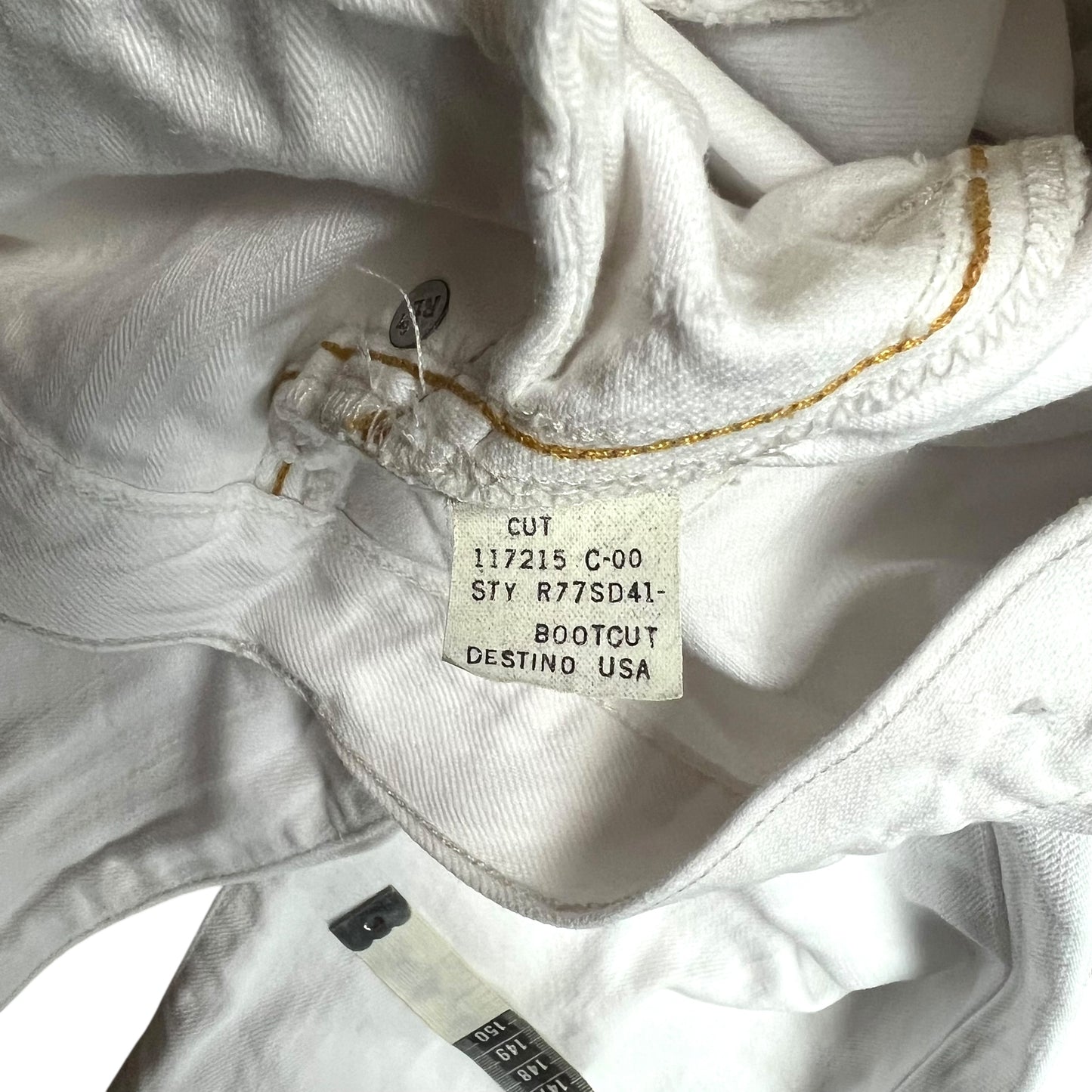 Polo Ralph Lauren White Bootcut Destino Jeans - 34"