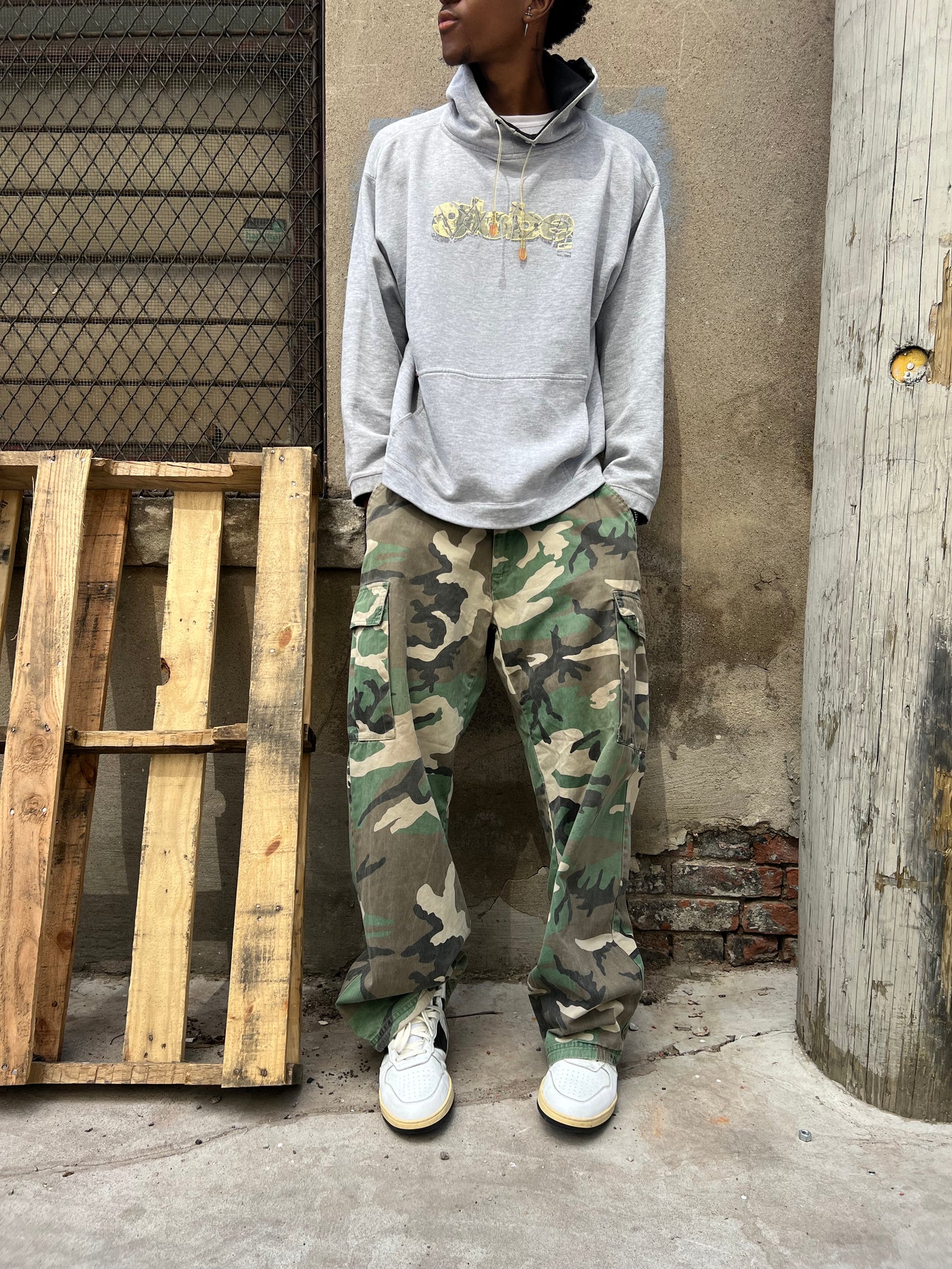 Eddie Domani Faded Woodland Camo Cargo Pants - 34"
