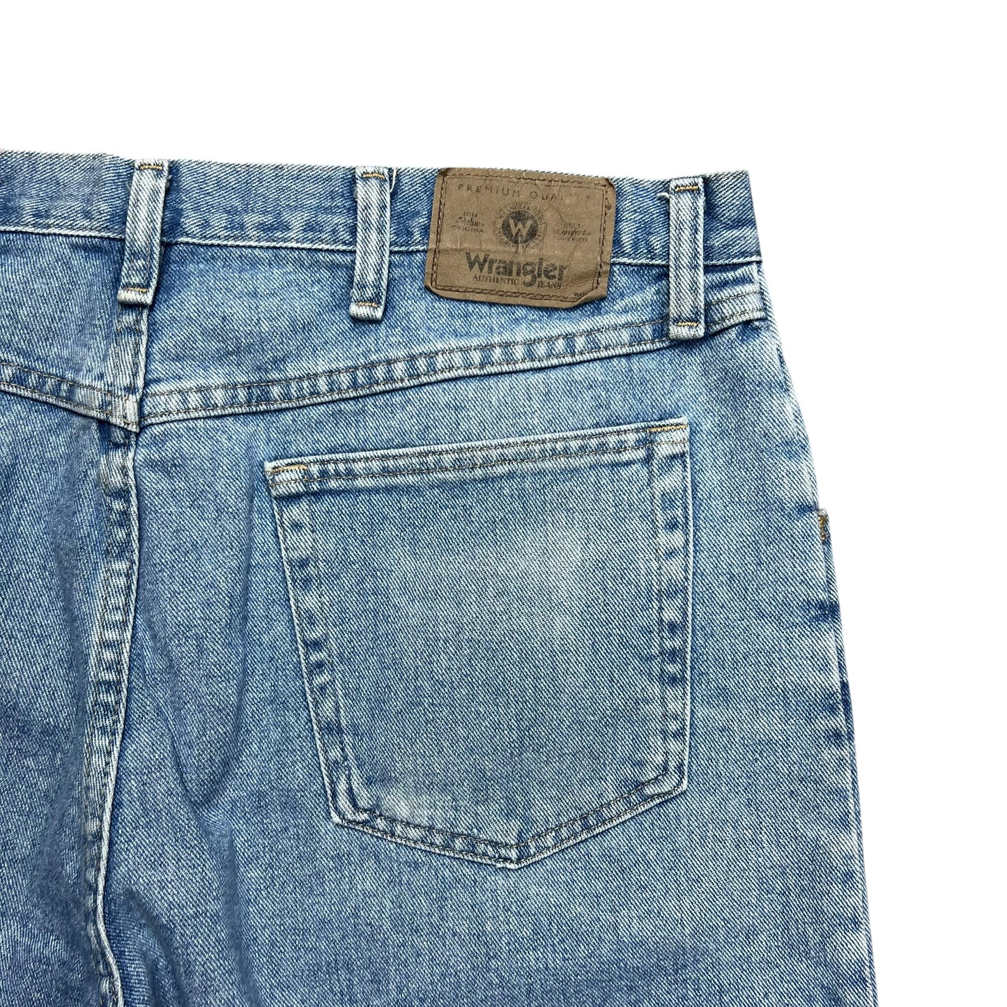 Wrangler Faded Light Wash Baggy Jean Shorts - 36"