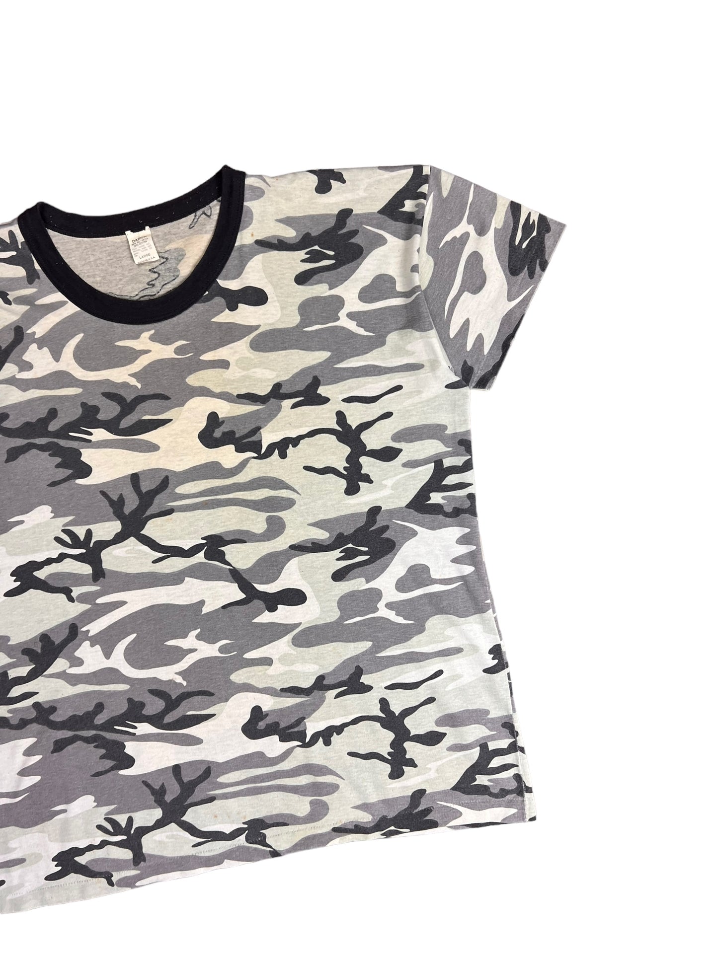 Black & White Army Camo T-shirt - L