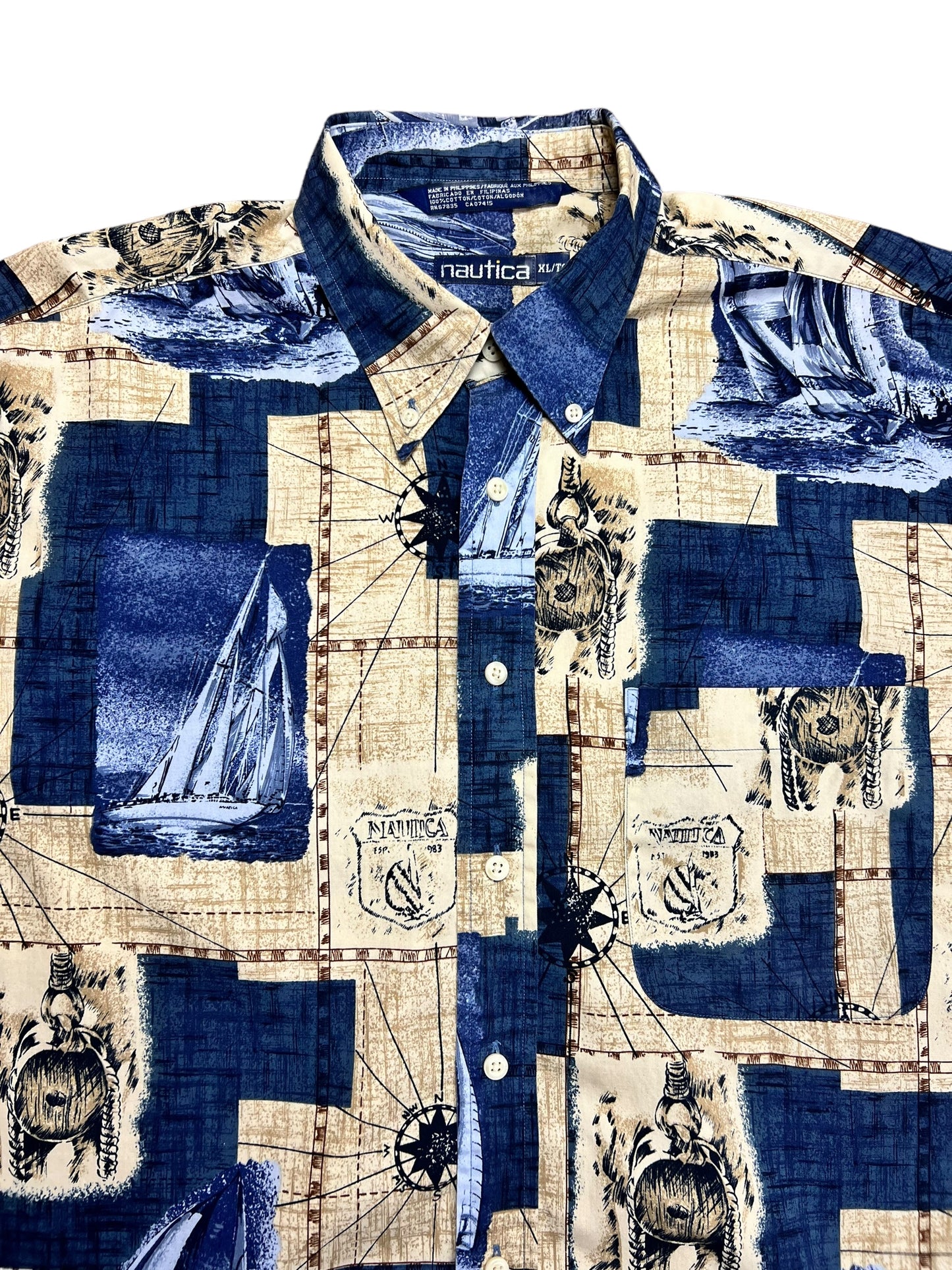 Nautica Sailing Button-up Shirt - XXL