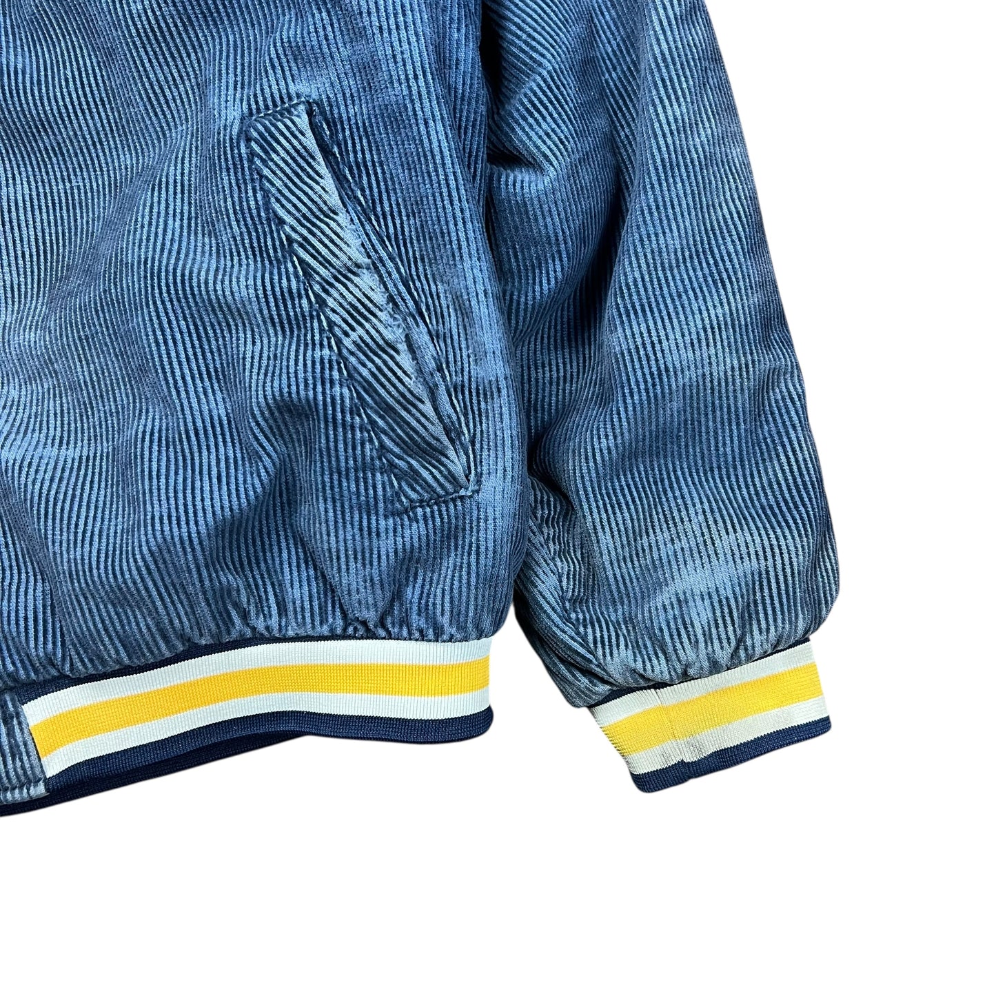 University Of Michigan Faded Cordaroy Varsity Jacket - L