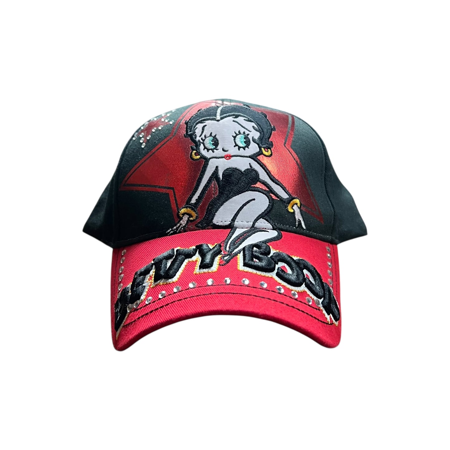 2002 Black & Red Betty Boop Star Cap - OS
