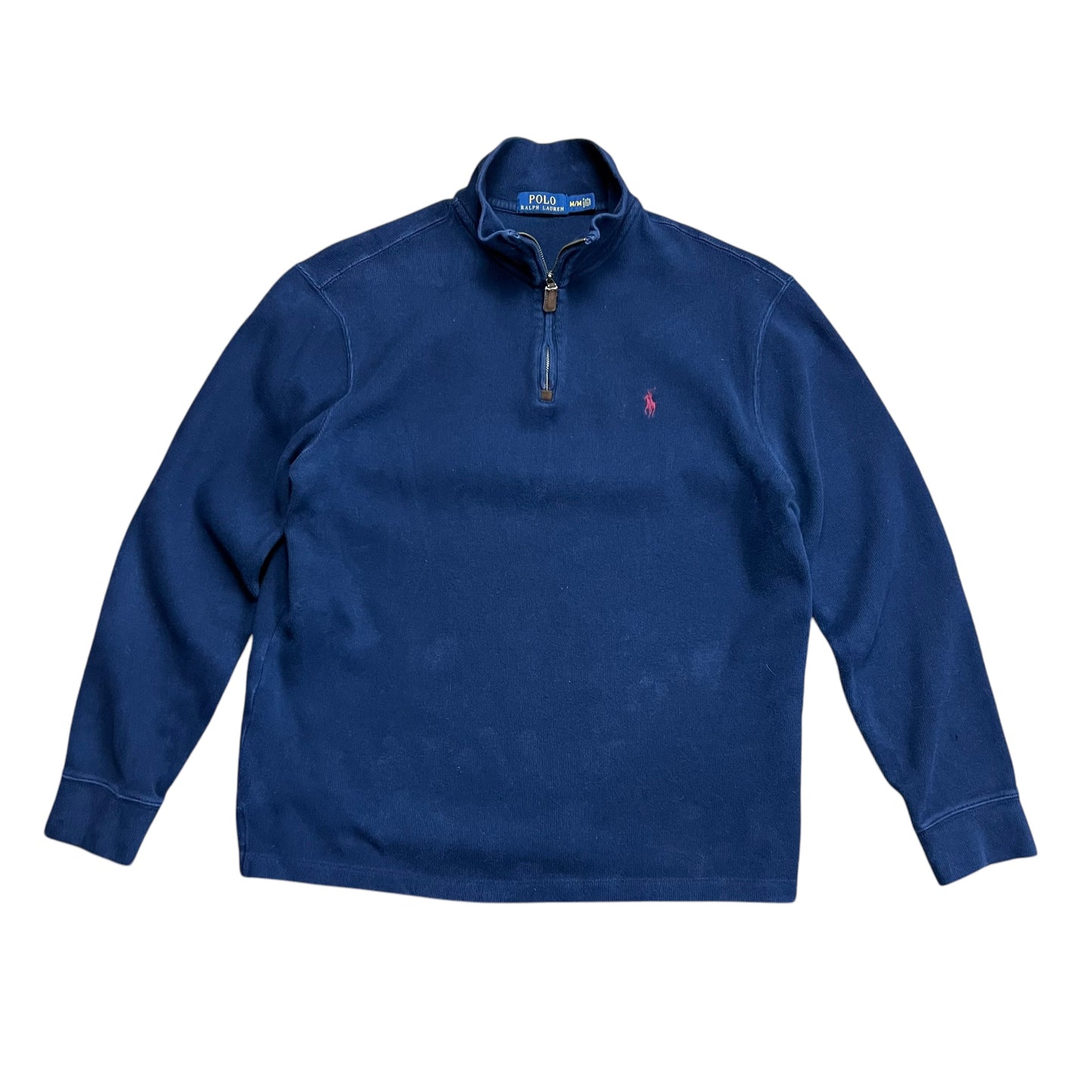 Polo Ralph Lauren Navy Quarter-Zip Sweater - L