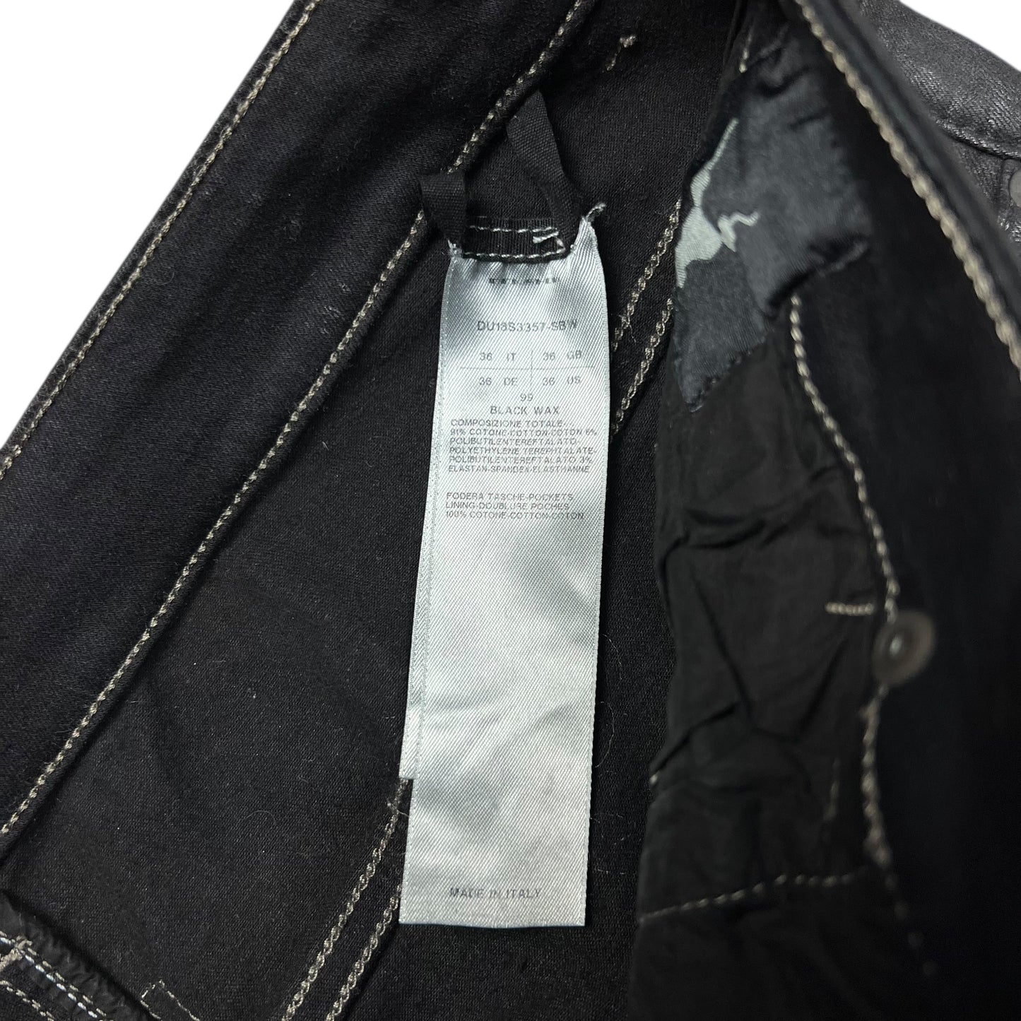 Rick Owens DRKSHDW Waxed Collapse Cropped Jeans - 36"