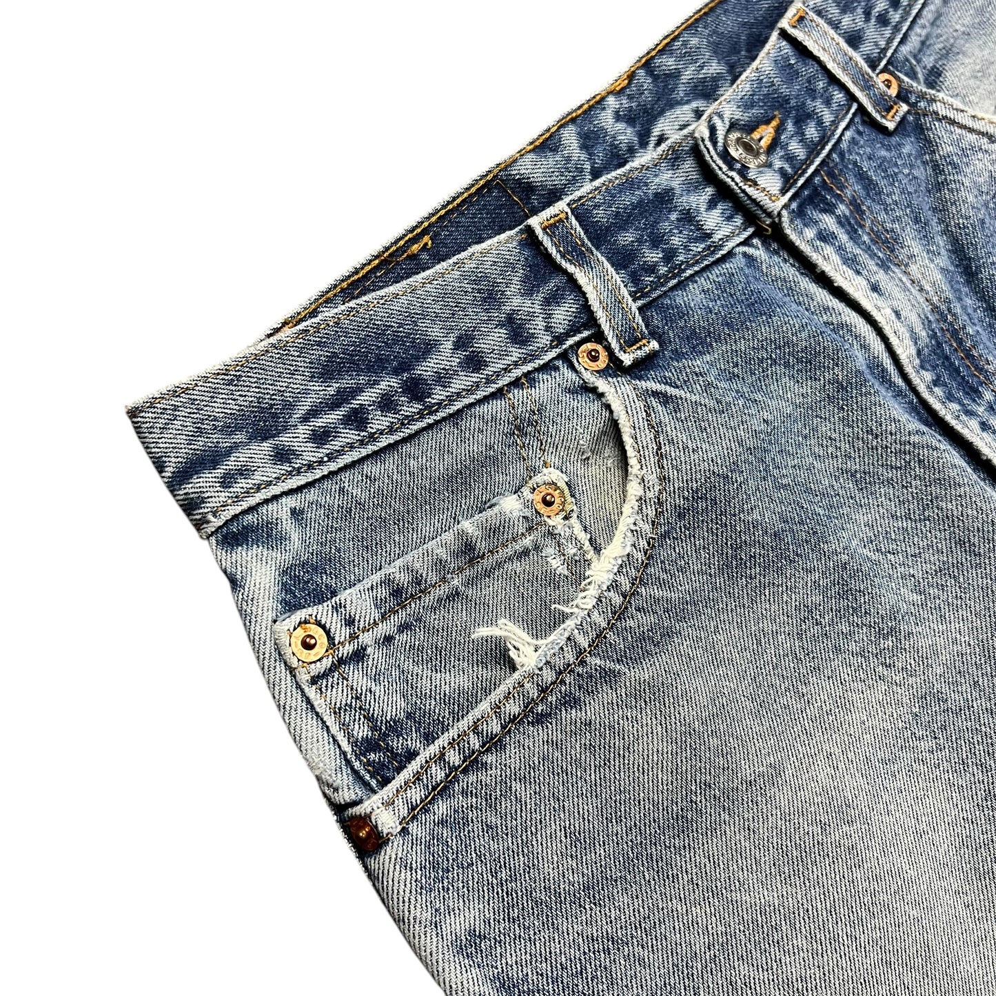 Levi’s 505 Faded & Distressed Light Wash Jeans - 30”
