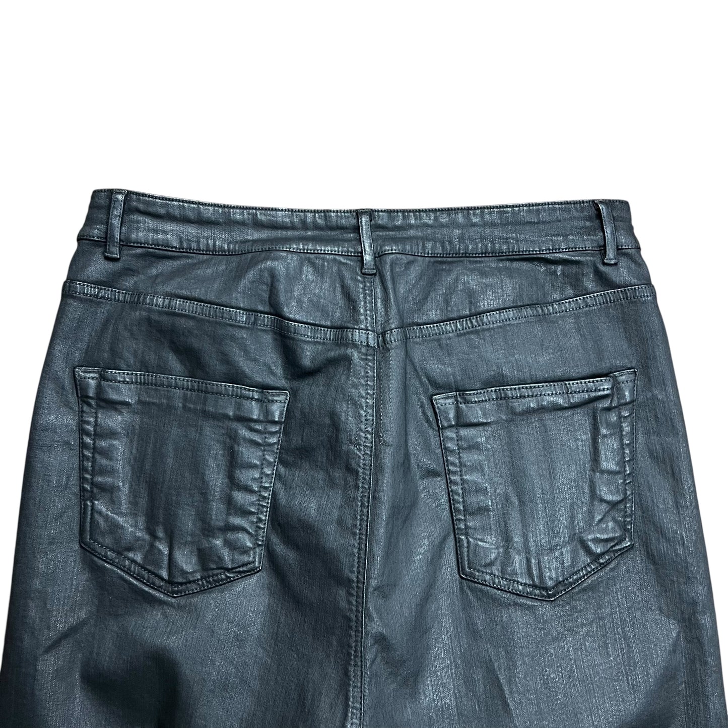 Rick Owens DRKSHDW Waxed Collapse Cropped Jeans - 36"