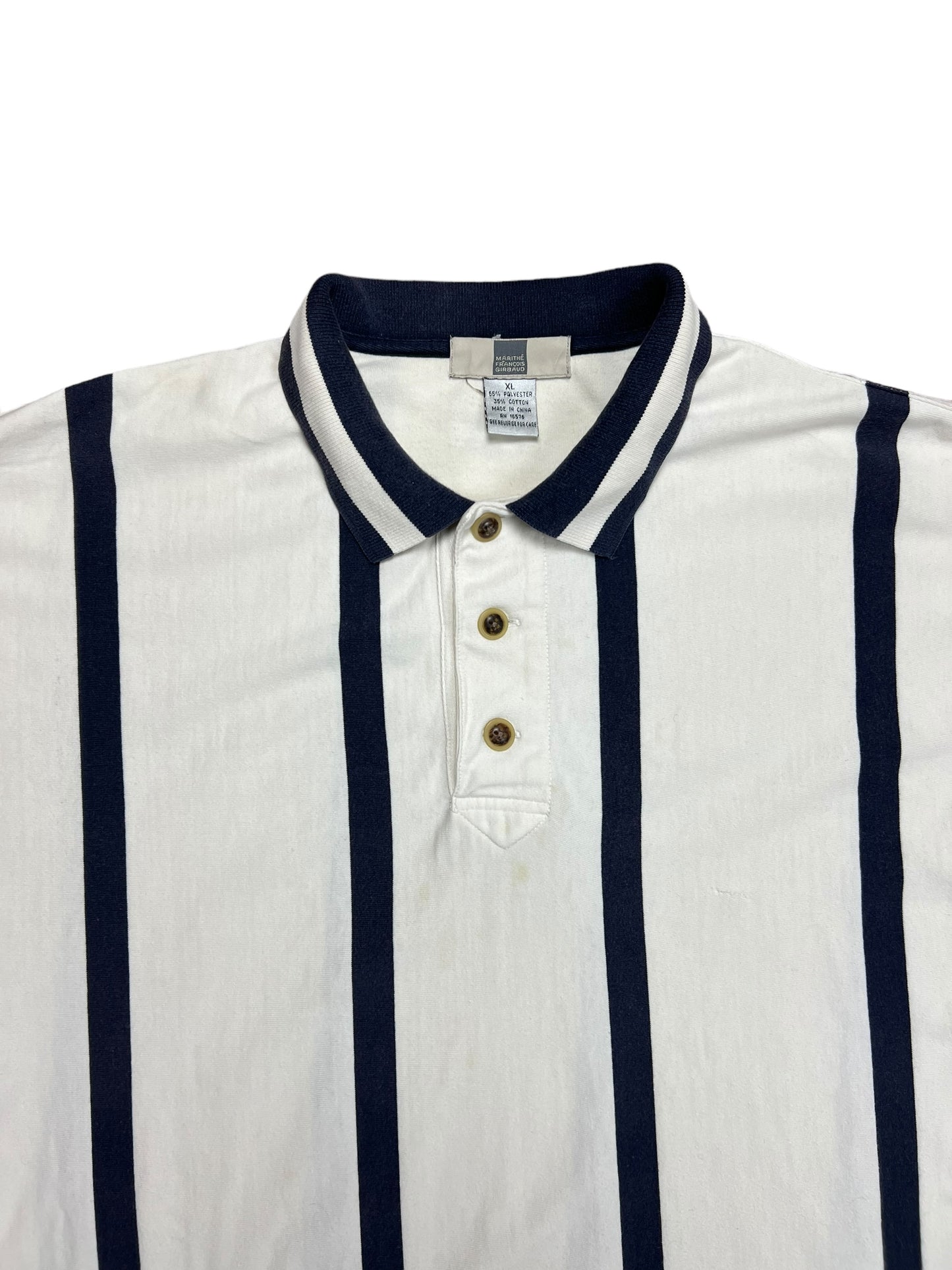 Marithé + François Girbaud Striped Polo Shirt - XL