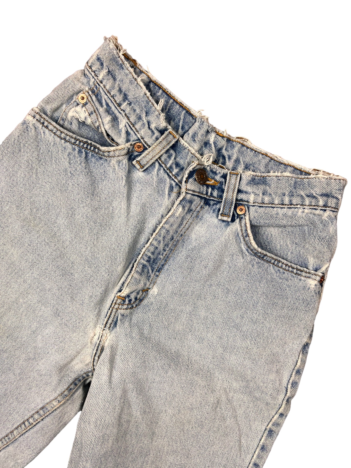 Levi’s 501 Light Wash Distressed Orange Tab Jeans - 24"