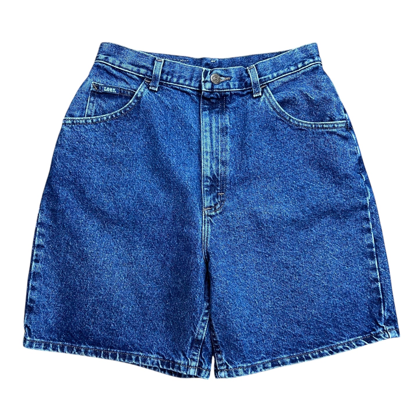 Lee Blue Baggy Jean Shorts - 27"