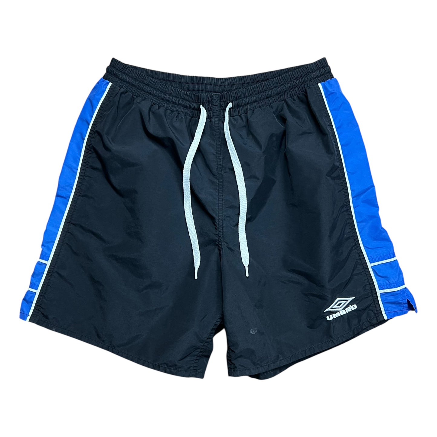 Umbro Black & Blue Nylon Shorts - M