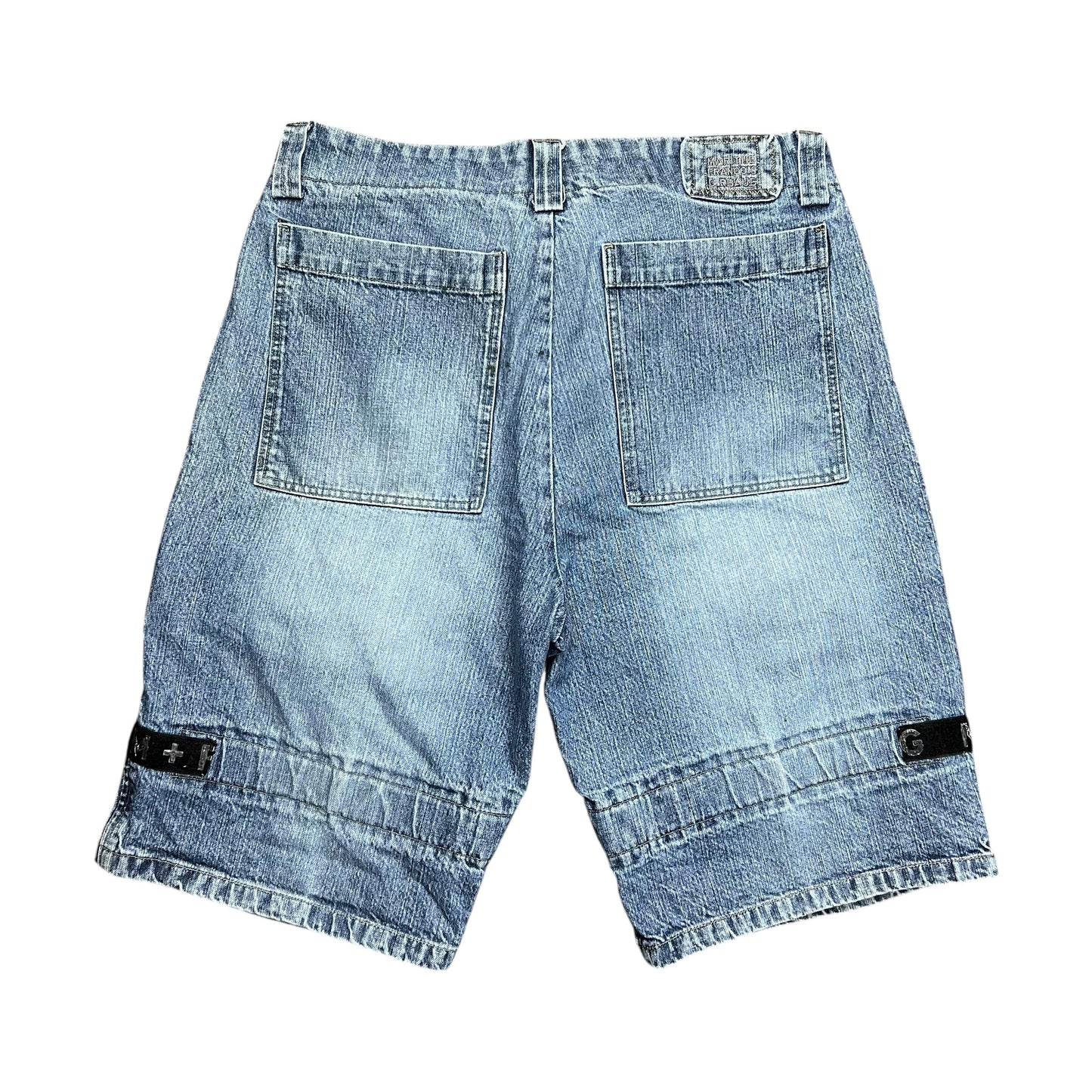 Marithé + François Girbaud Faded Baggy Jean Shorts - 36"