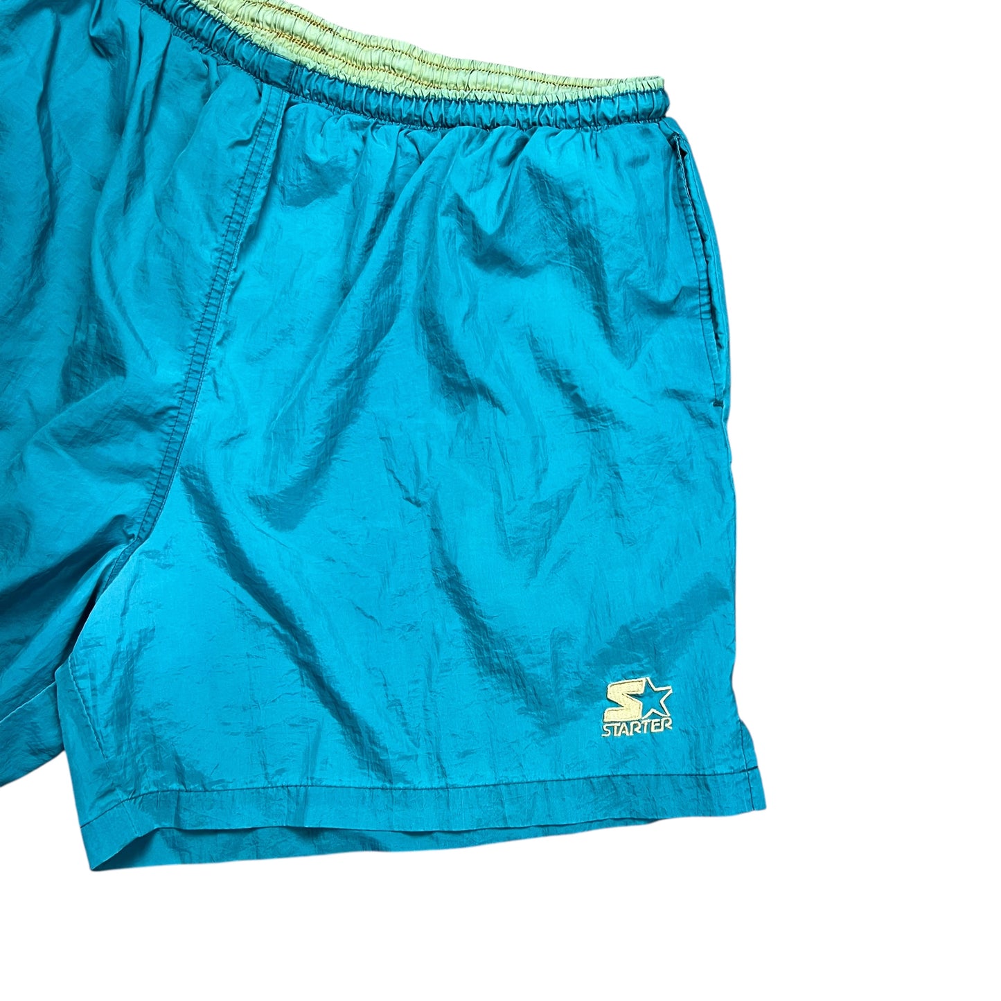 Starter Green Nylon Running Shorts - XL