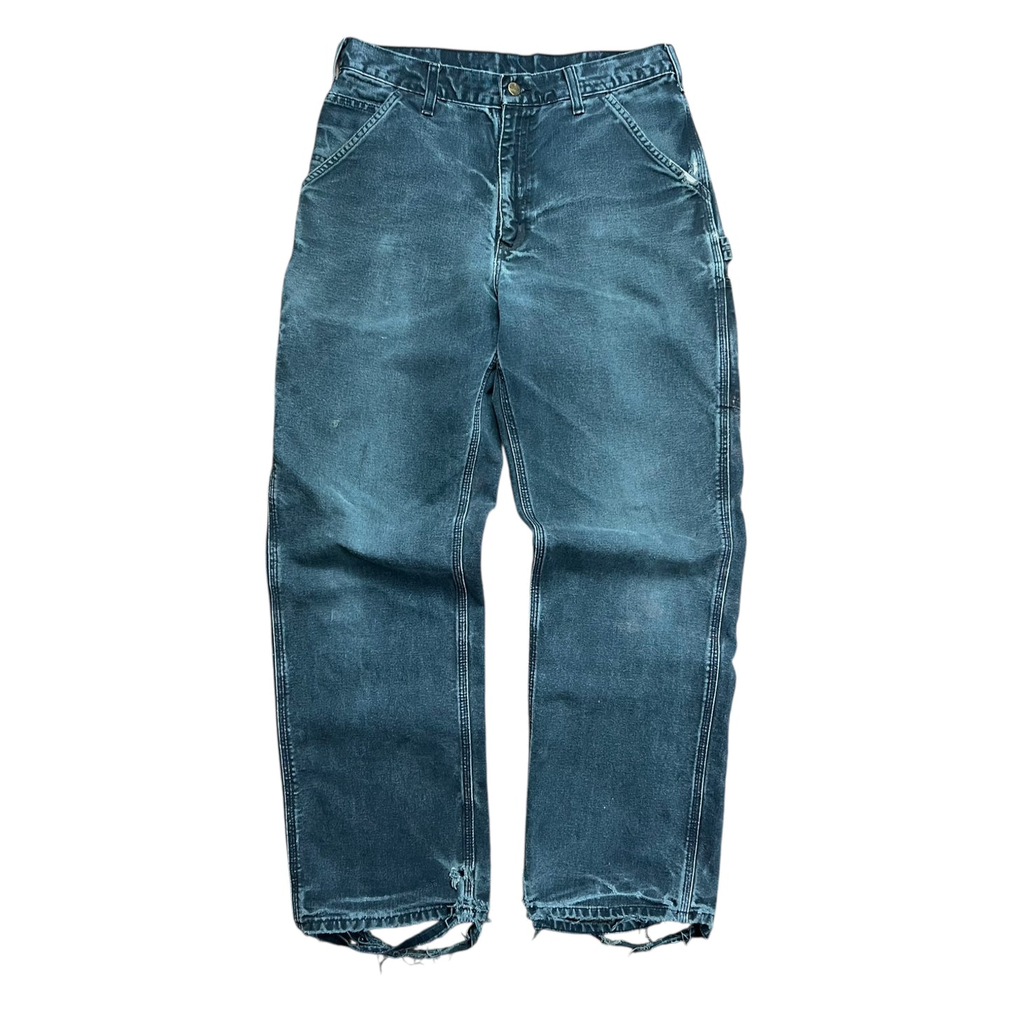 Carhartt Faded & Distressed Black Work Pants - 30"