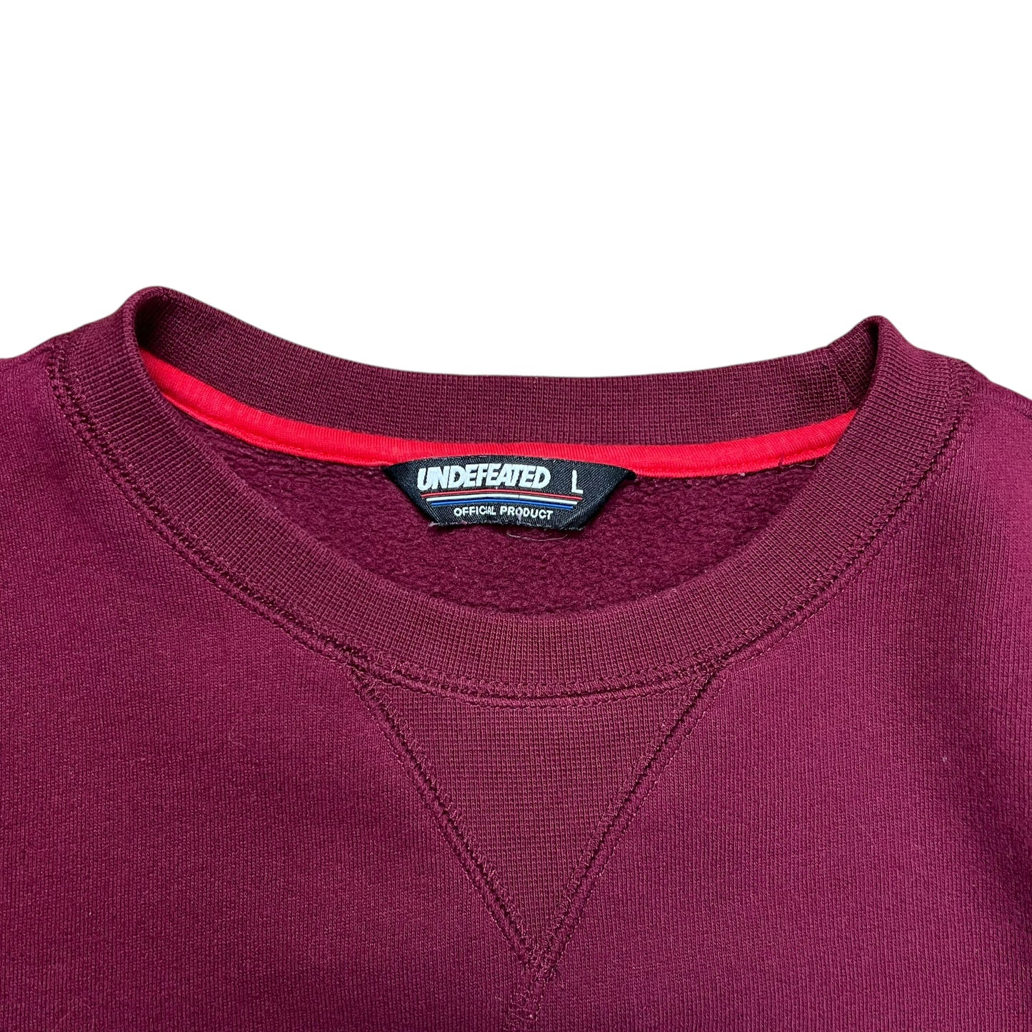Undefeated Burgundy Logo Crewneck Sweatshirt - L