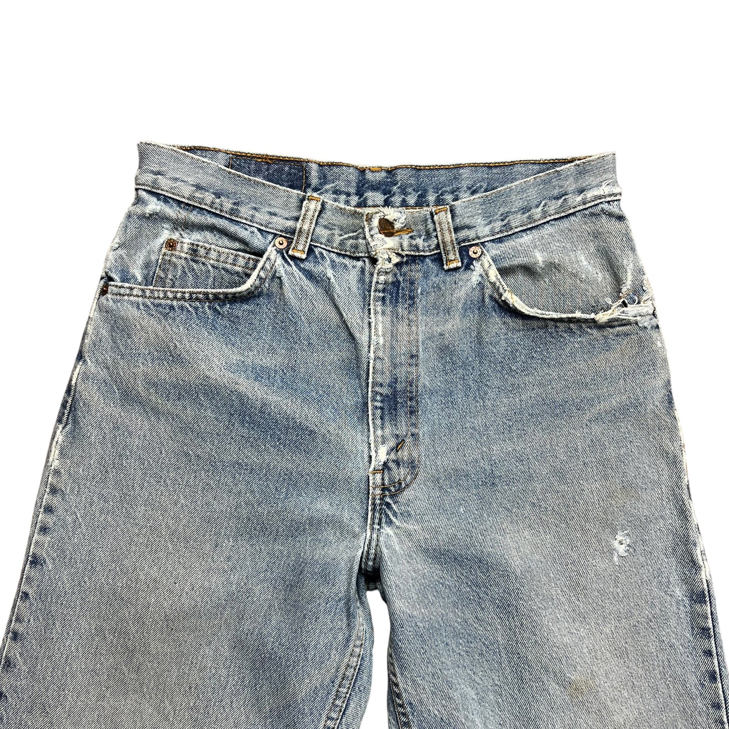 Levi’s Distressed Light Wash Orange Tab Jeans - 30”