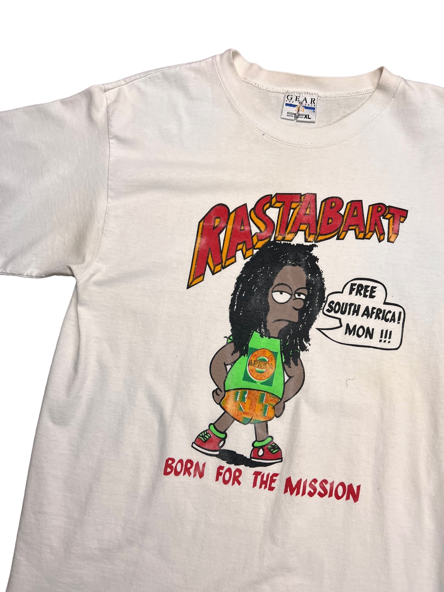 90's Bootleg Rasta Bart T-shirt - XL