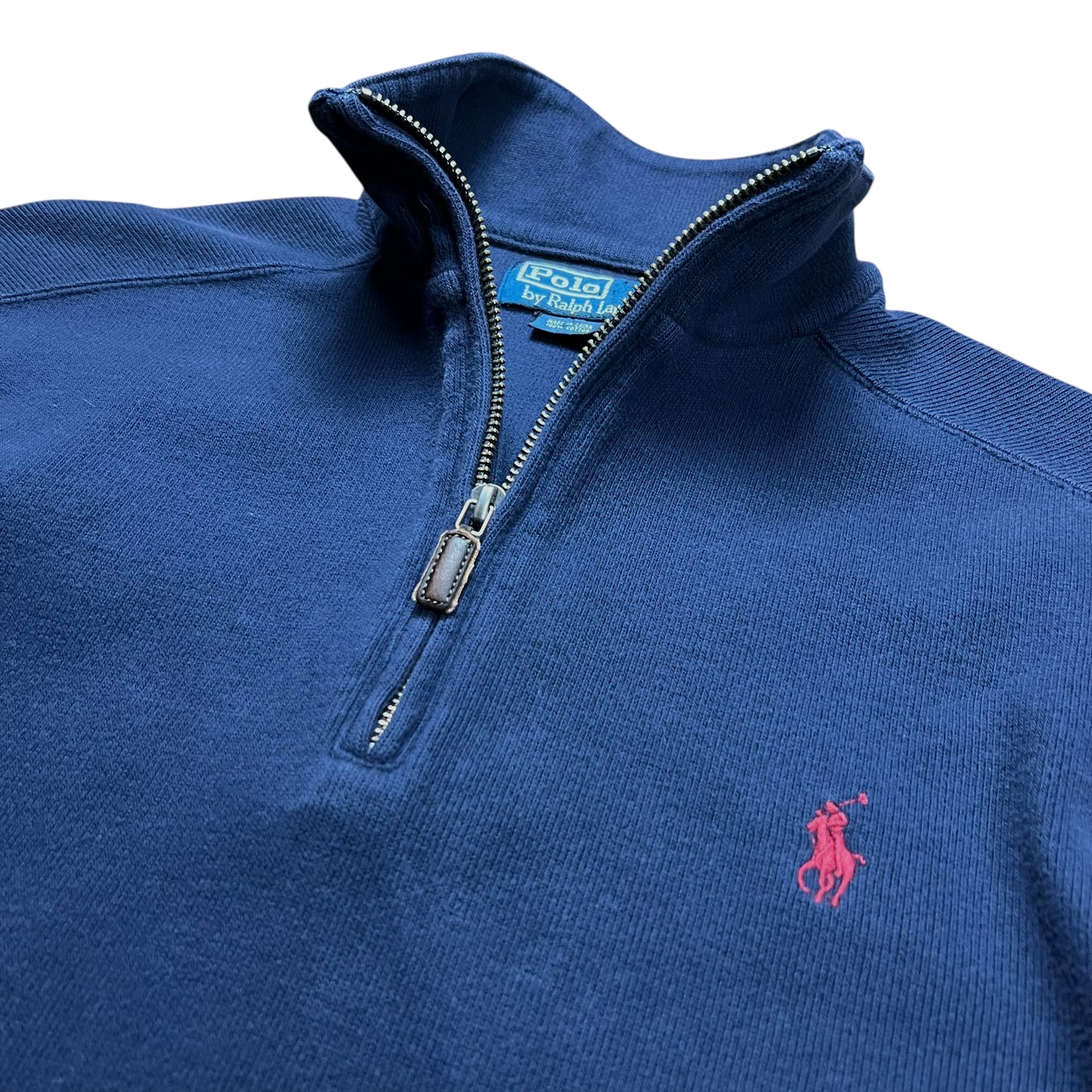 Polo Ralph Lauren Navy Quarter-Zip Sweatershirt - M
