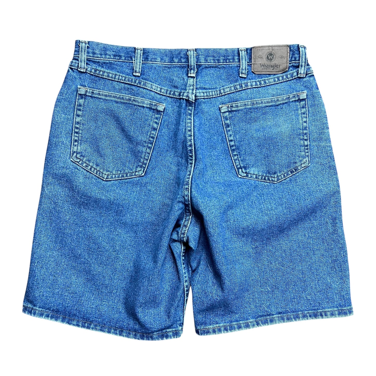 Wrangler Faded Blue Baggy Jean Shorts - 36"