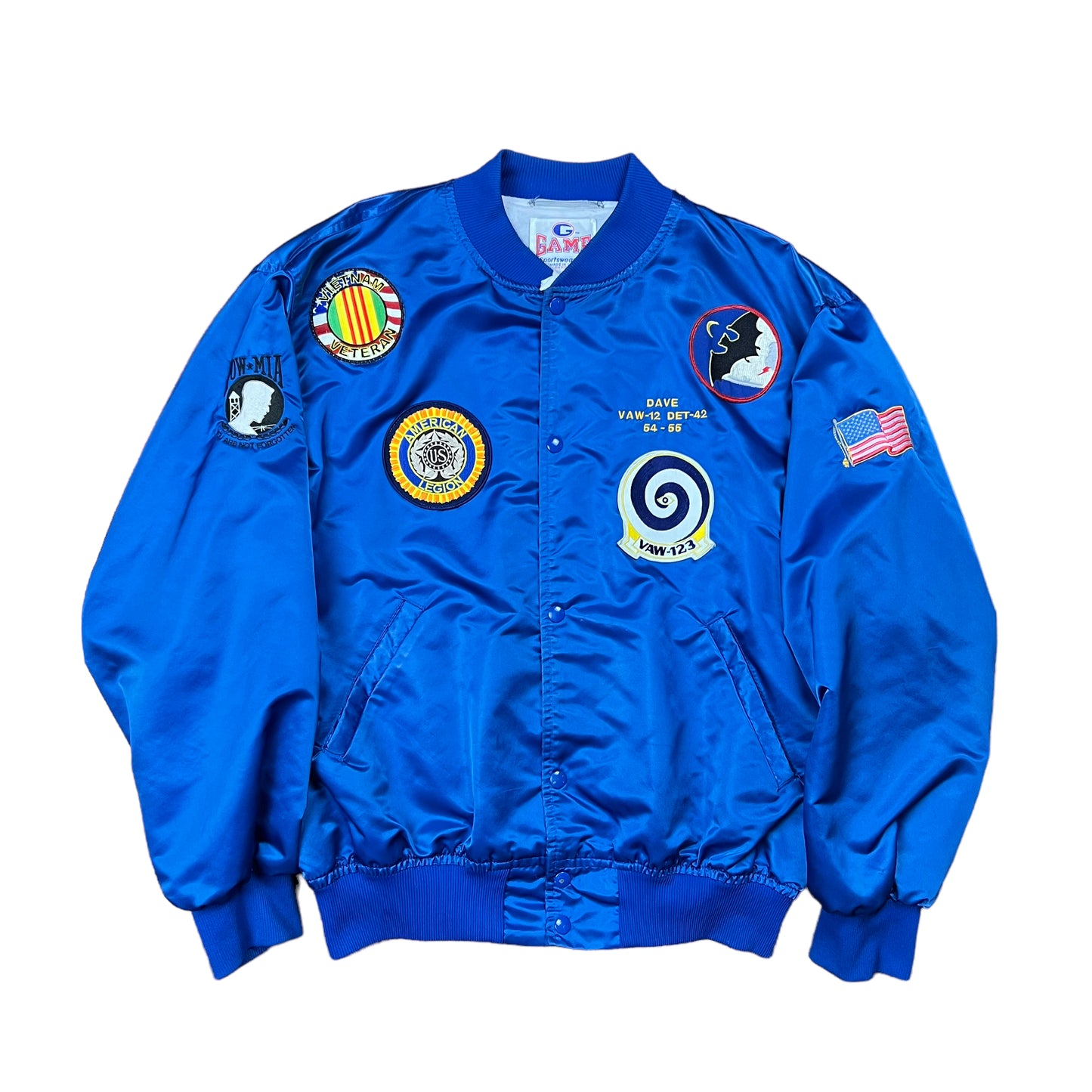 USS Intrepid Crew Member Satin Bomber Jacket - XL