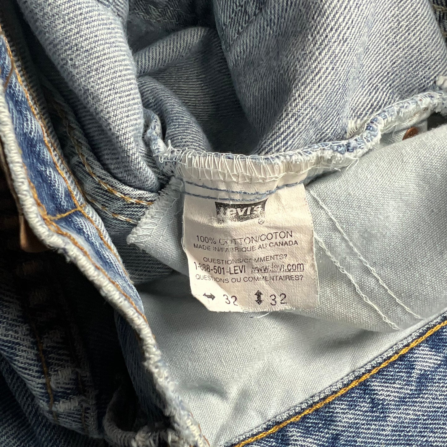 Levi’s Distressed Light Wash Orange Tab Jeans - 30”