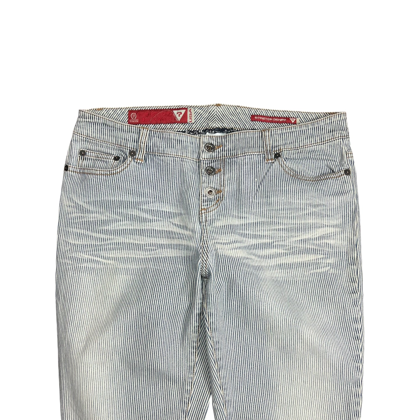 Guess Stripped Low Rise Flared Jeans - 30"