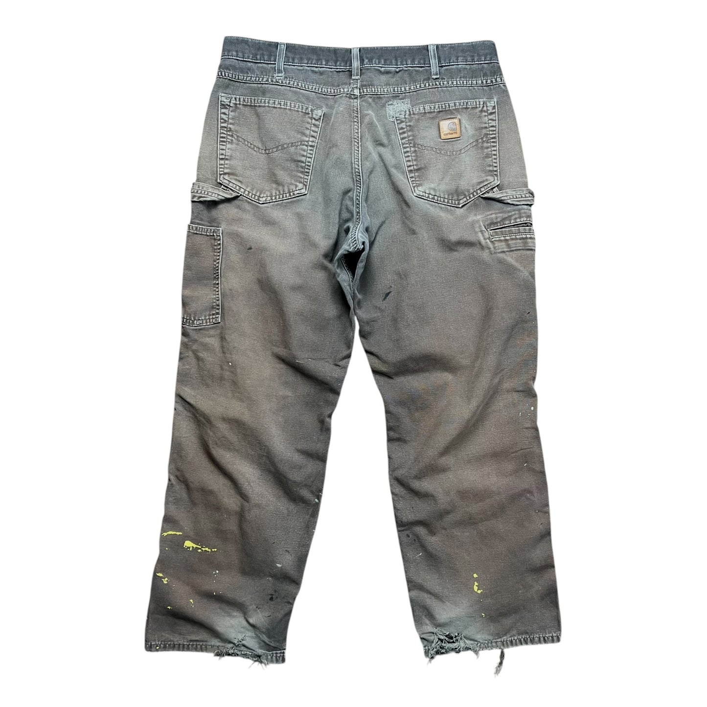 Carhartt Faded & Distressed Brown Work Pants - 36”