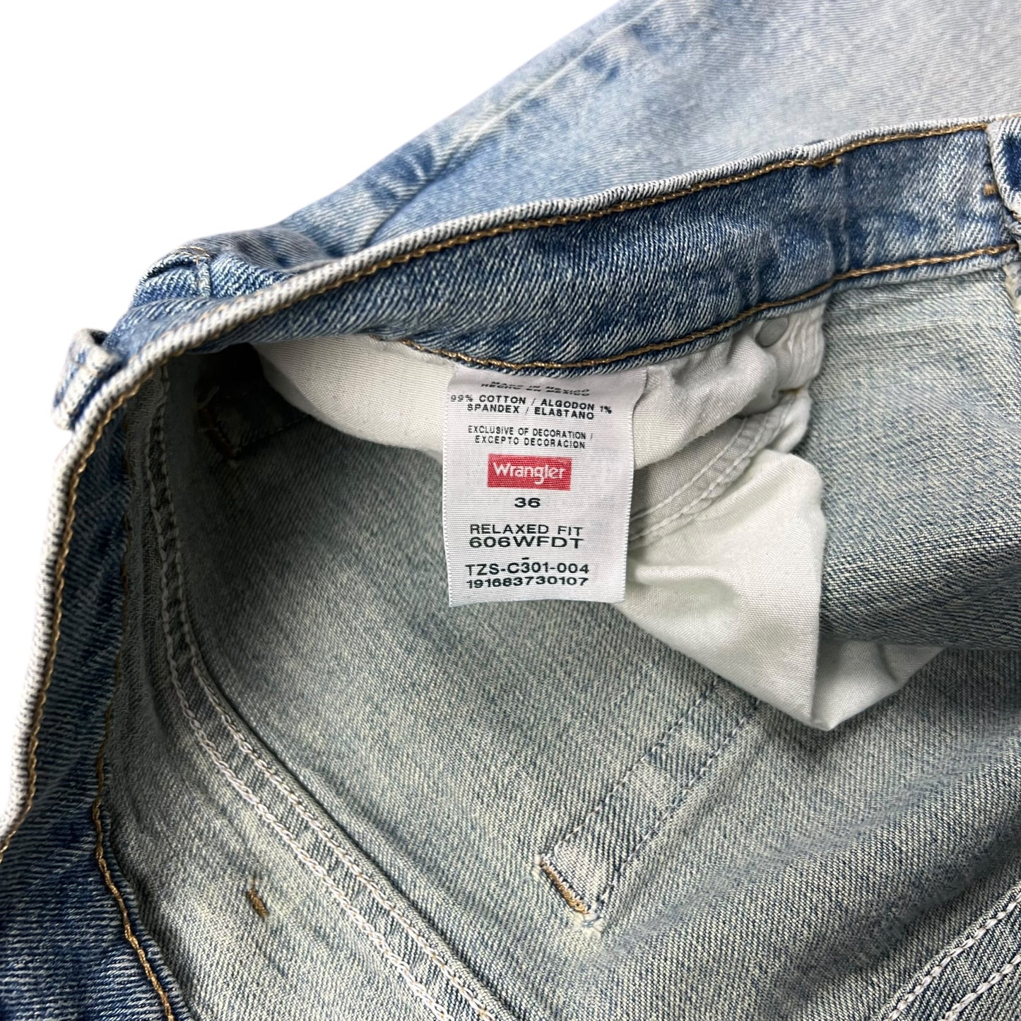 Wrangler Faded Light Wash Jean Shorts - 36"