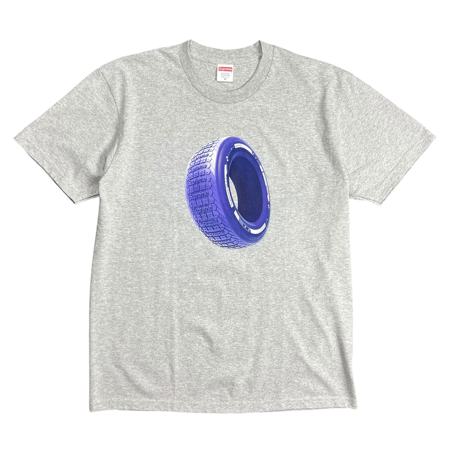 Supreme Heather Grey Tire T-shirt - L