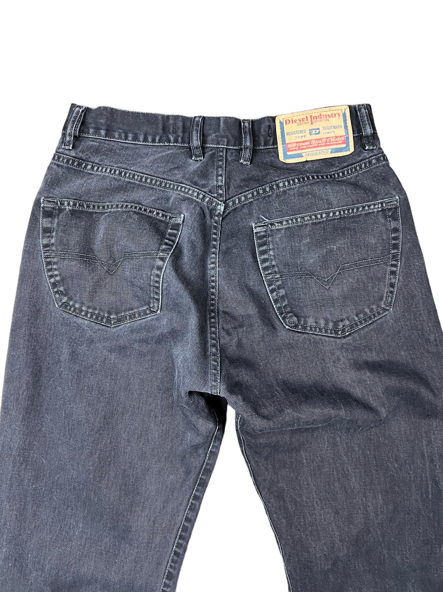 Diesel Faded Black Tapered Jeans - 32"