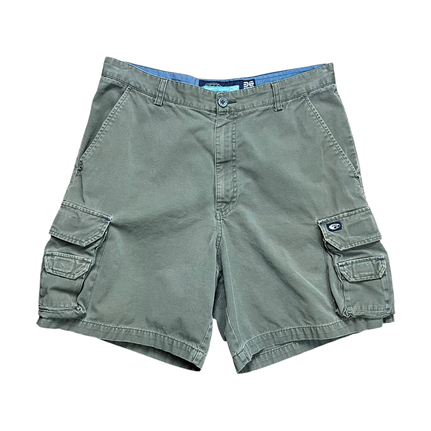 Point Zero Dark Green Cargo Shorts - 34"