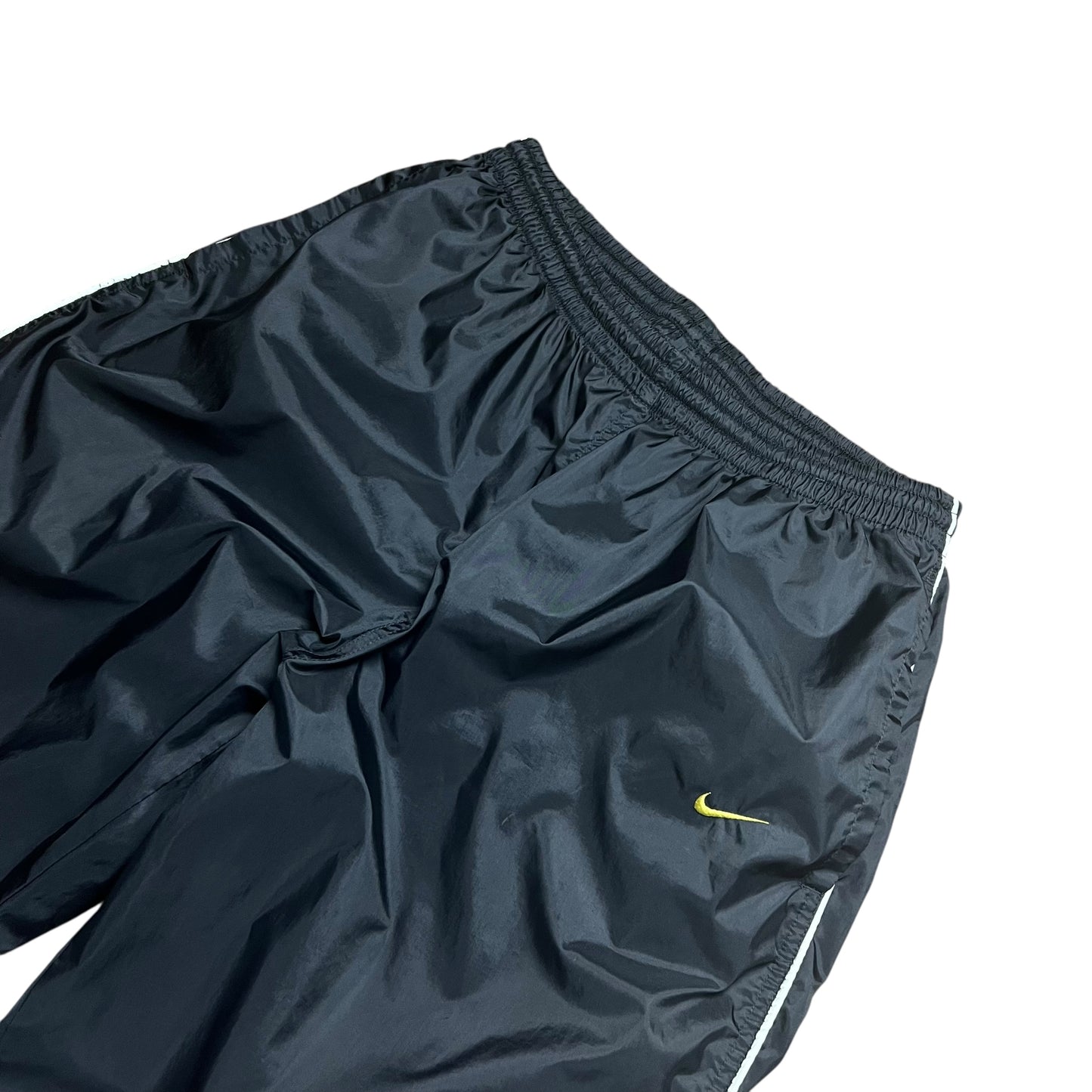 Nike Yellow Check Black Shell Track Pants - XL