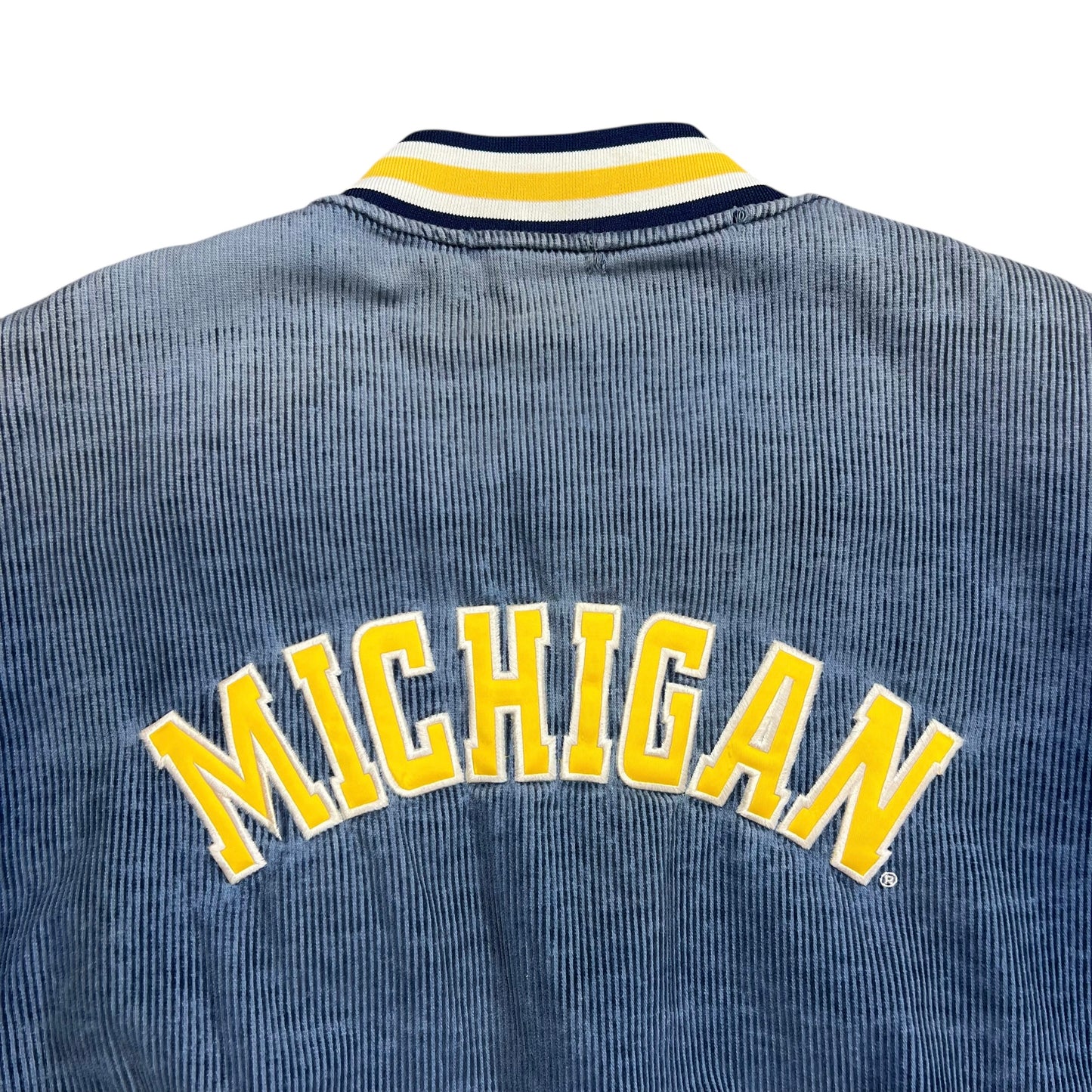 University Of Michigan Faded Cordaroy Varsity Jacket - L