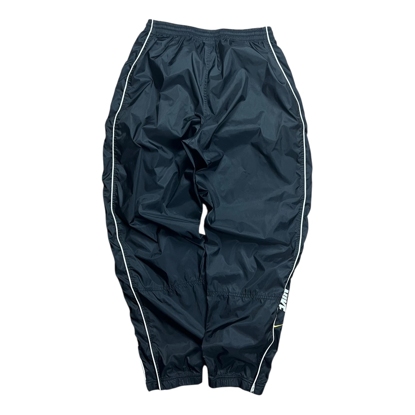 Nike Yellow Check Black Shell Track Pants - XL