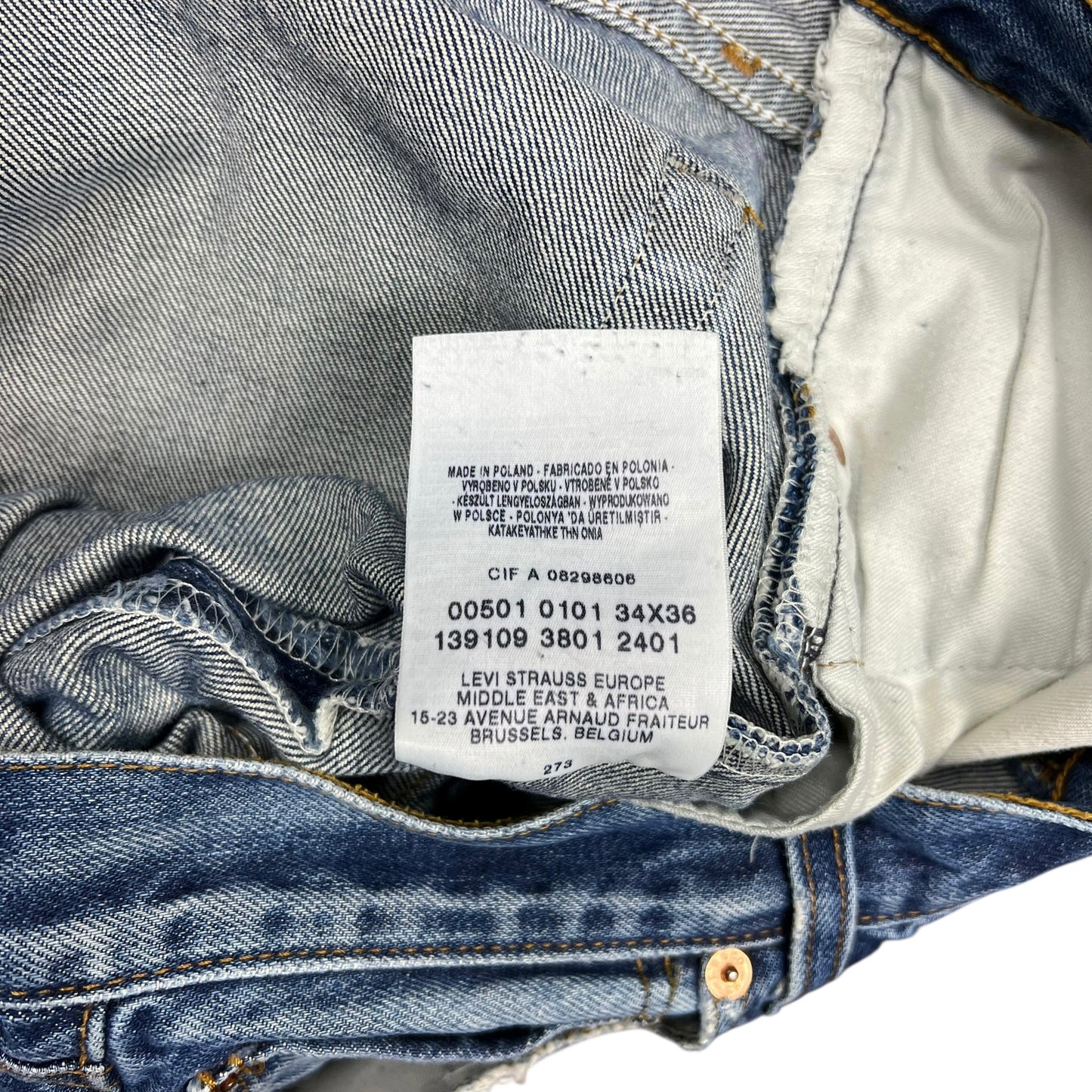 Levi's 501XX Faded Blue Jeans - 32"