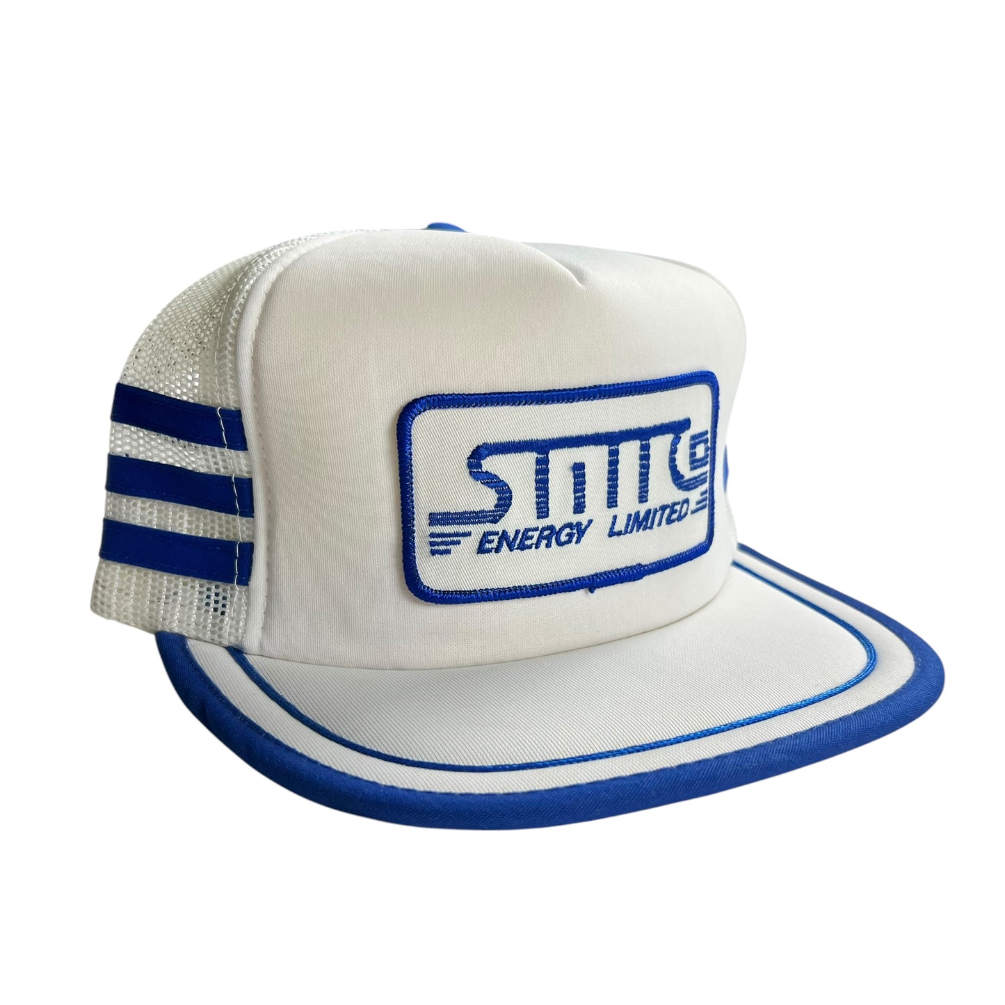 White & Blue SMTC Energy Trucker Hat