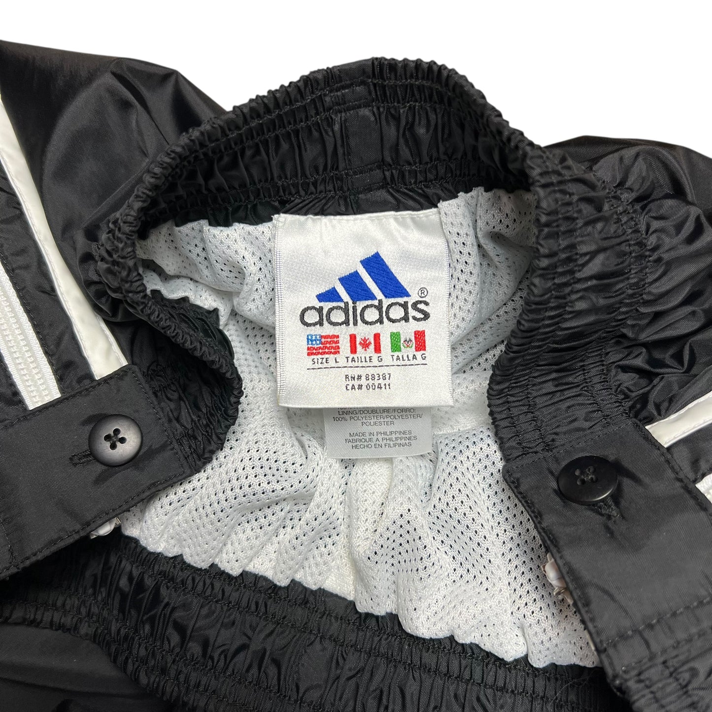 Adidas Mesh Lined Zip-up Track Pants - L