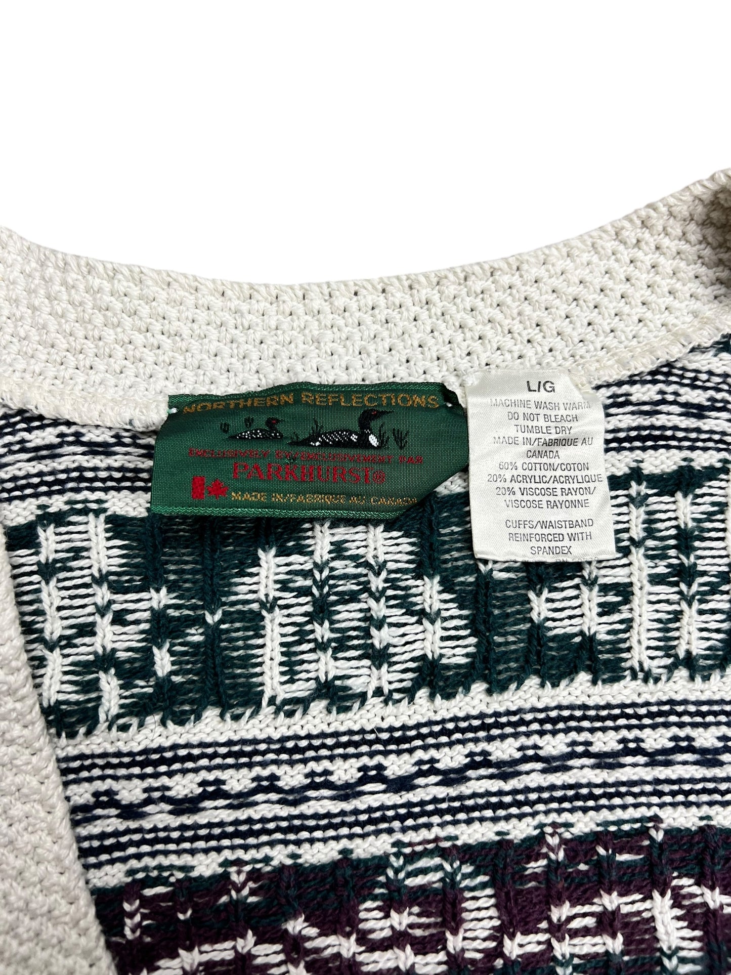 Nature Cardigan Button-up Knit Sweater - L