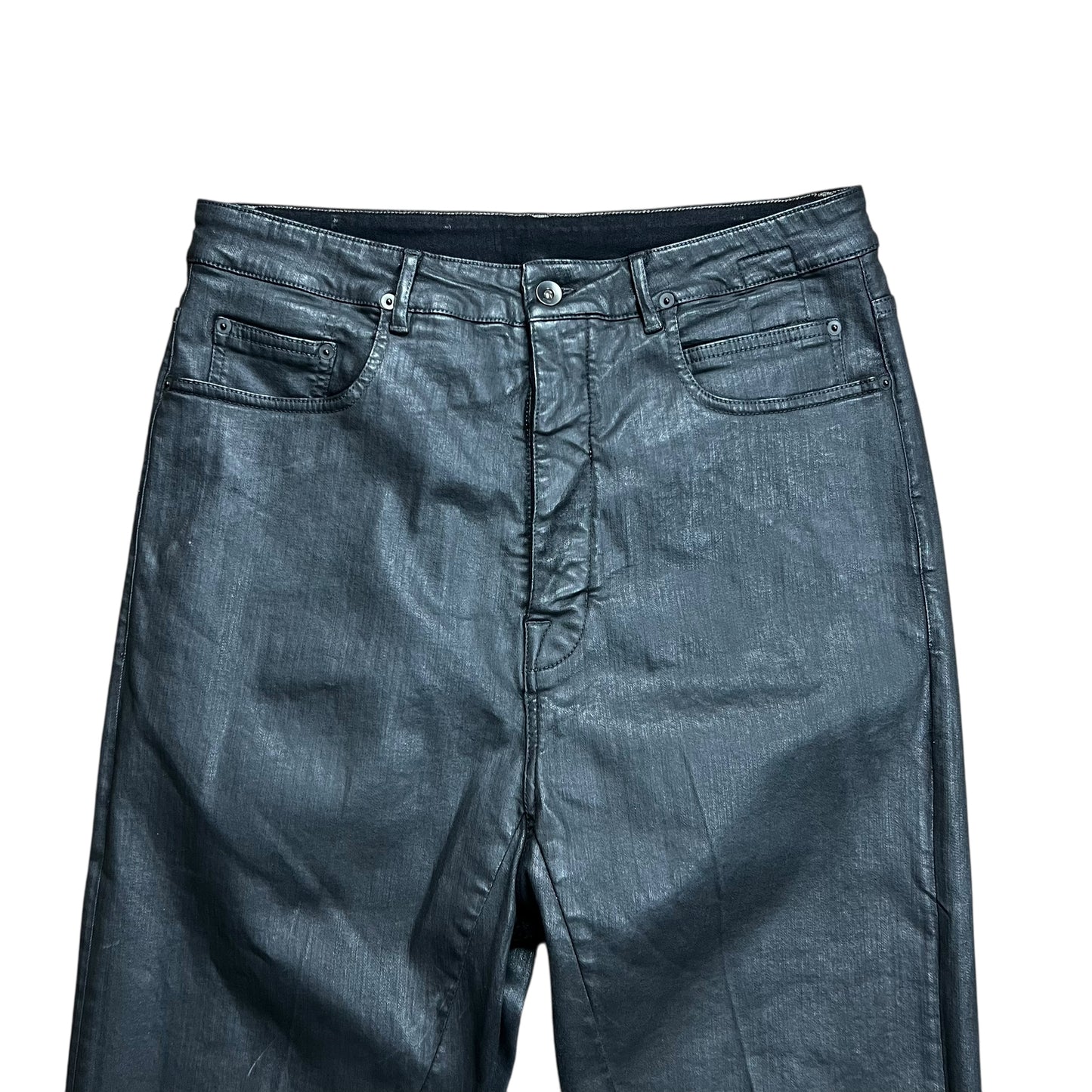 Rick Owens DRKSHDW Waxed Collapse Cropped Jeans - 36"