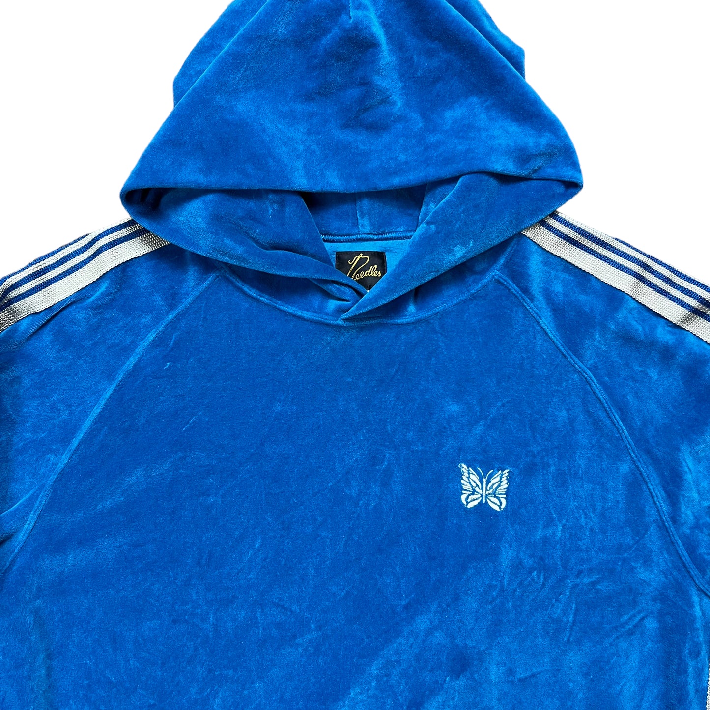 Needles Blue Velour Track Hoodie - L