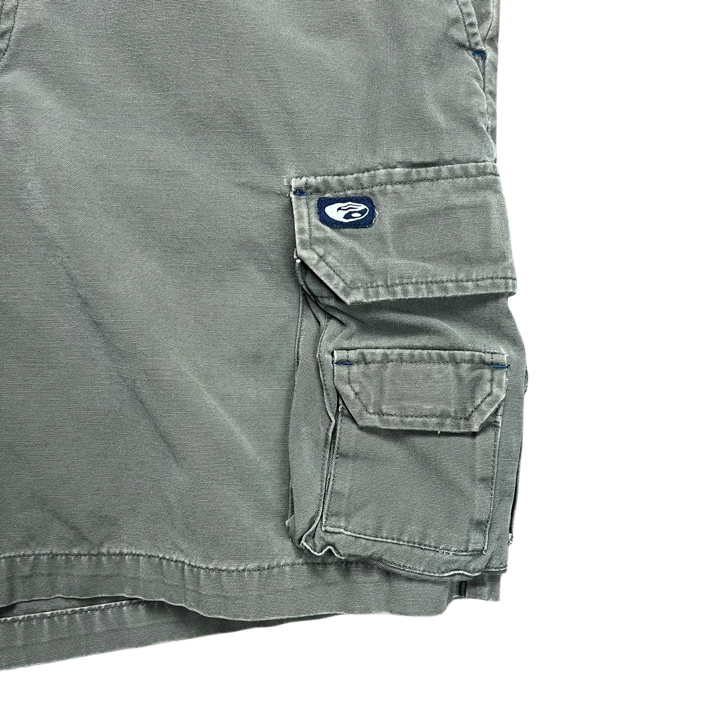 Point Zero Dark Green Cargo Shorts - 34"