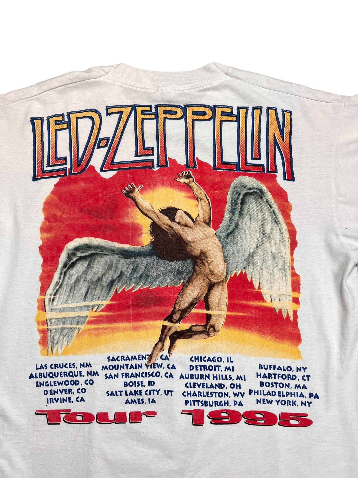 1995 Jimmy Page & Robert Plant Led Zeppelin T-shirt - XL