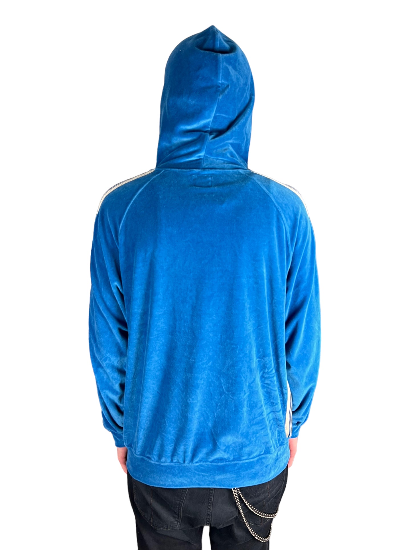 Needles Blue Velour Track Hoodie - L