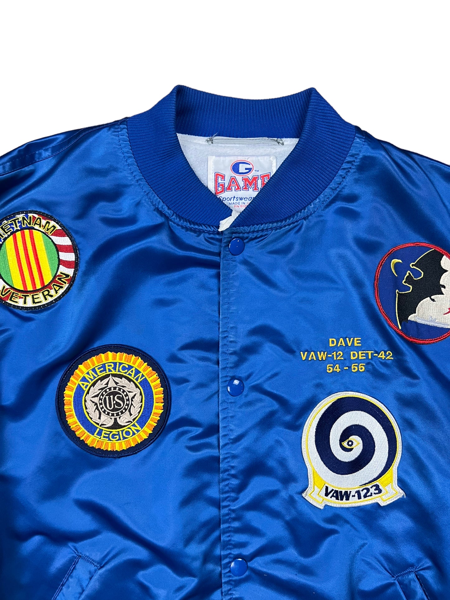 USS Intrepid Crew Member Satin Bomber Jacket - XL
